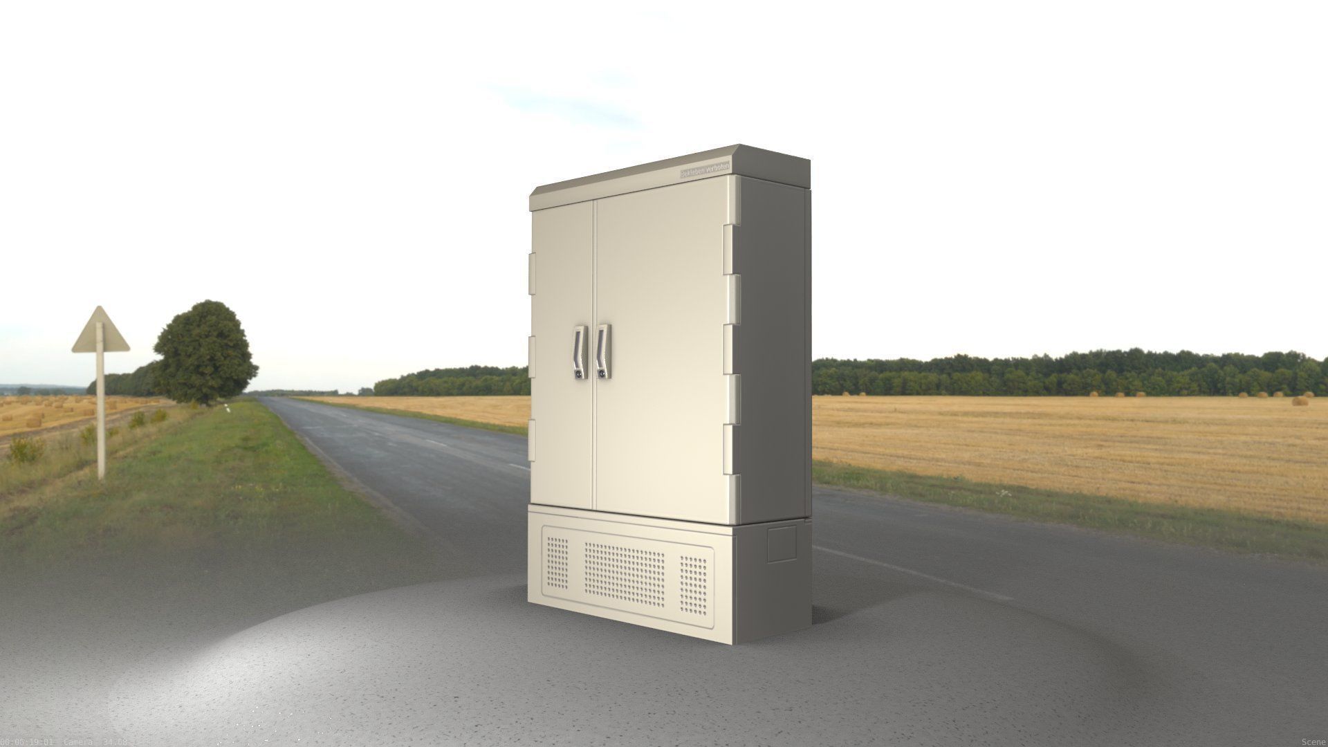 Electrical Distribution Cabinet 91 Low-poly 3D model_98