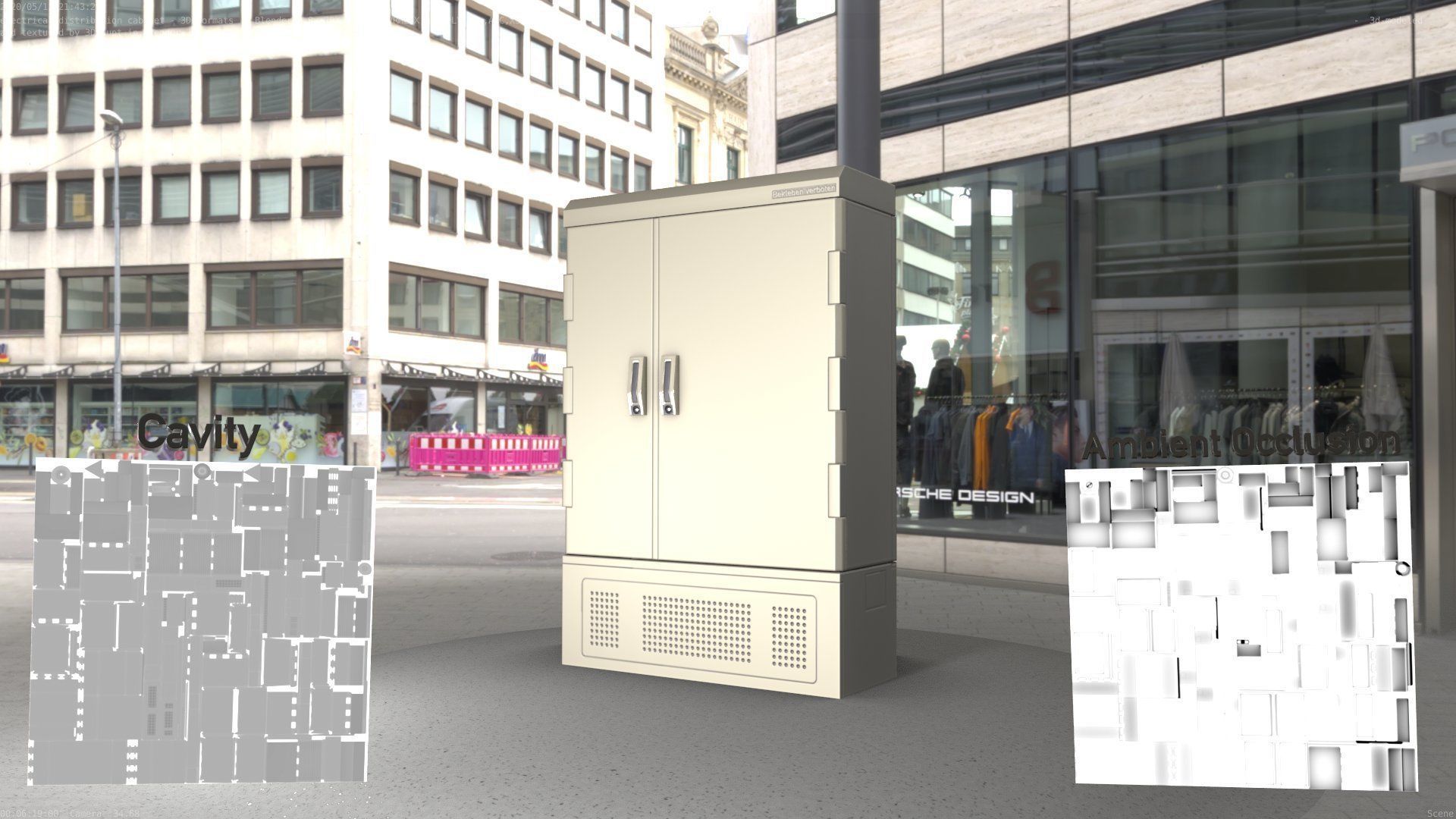Electrical Distribution Cabinet 91 Low-poly 3D model_97