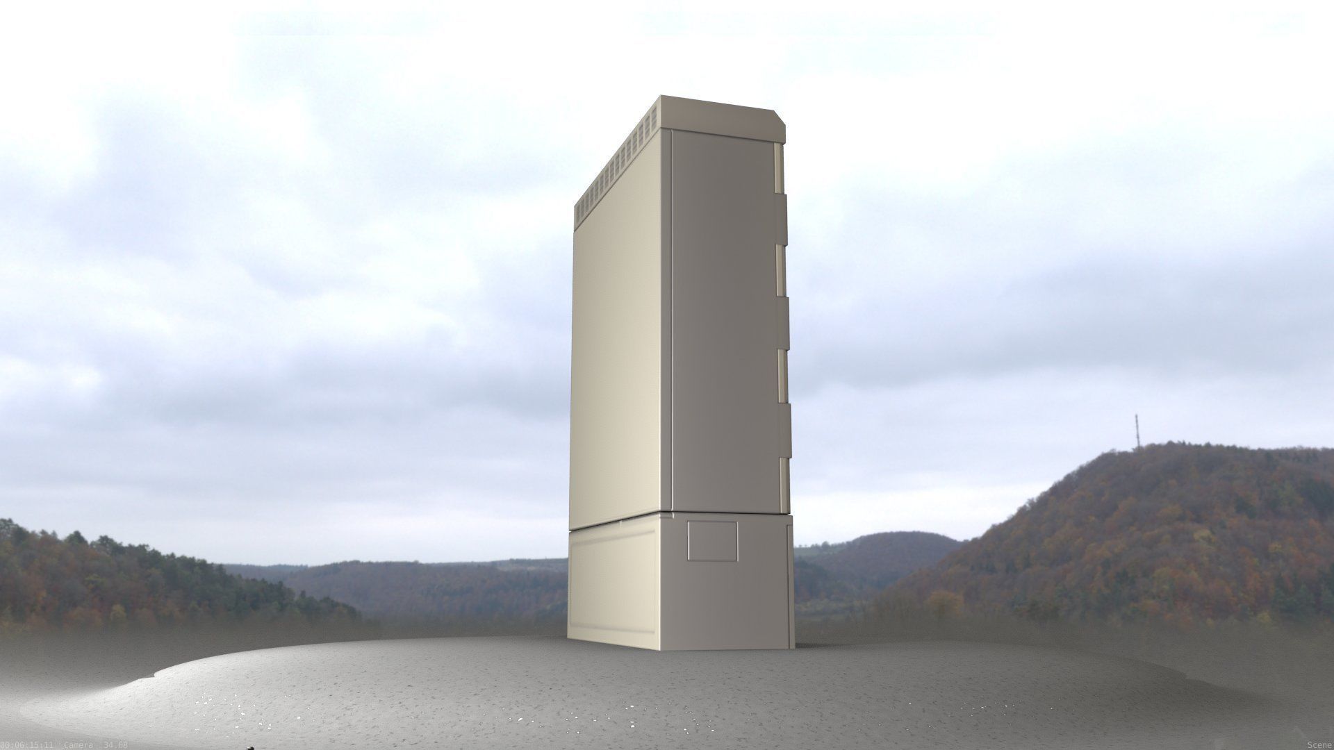 Electrical Distribution Cabinet 91 Low-poly 3D model_24