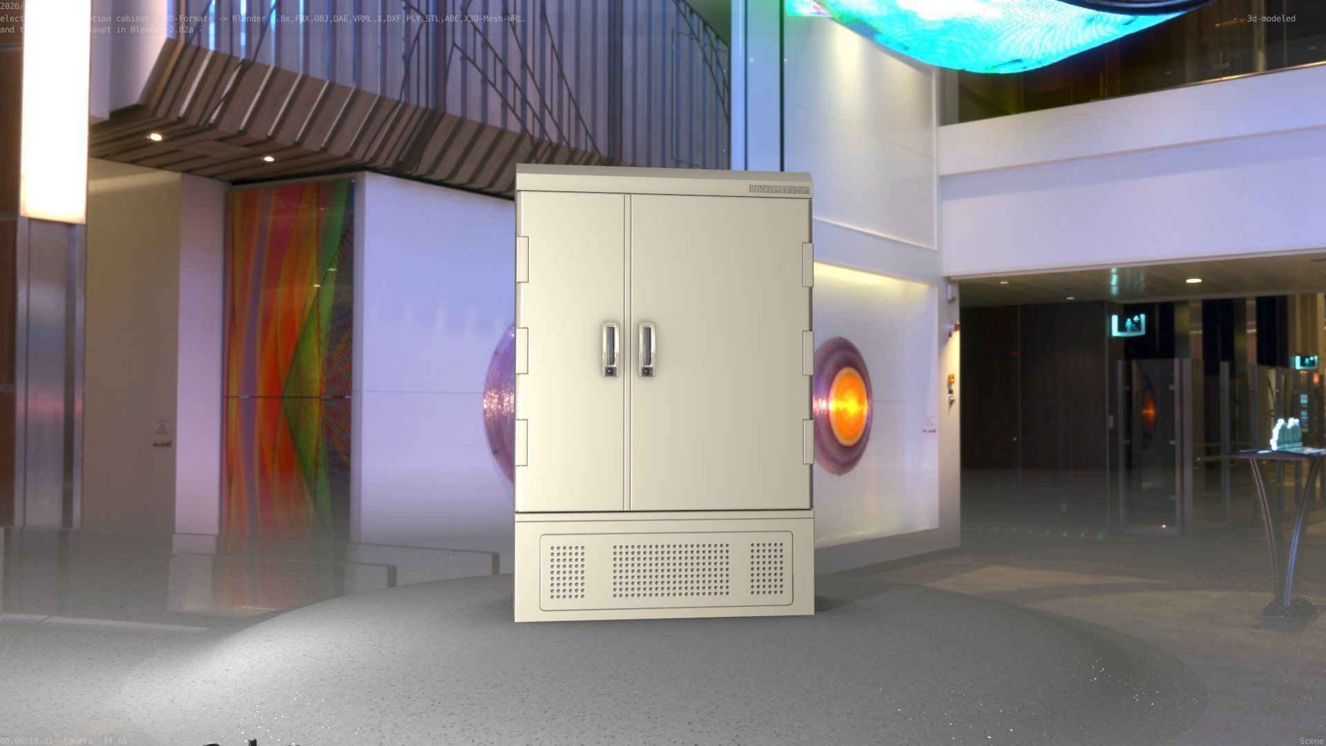Electrical Distribution Cabinet 91 Low-poly 3D model_94