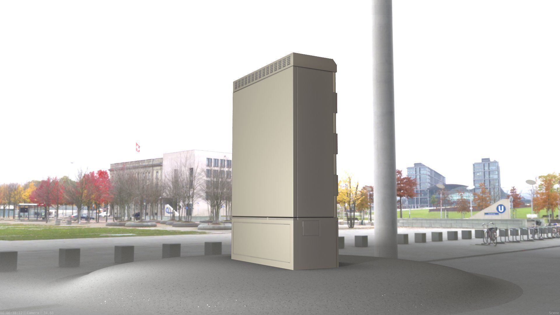 Electrical Distribution Cabinet 91 Low-poly 3D model_85