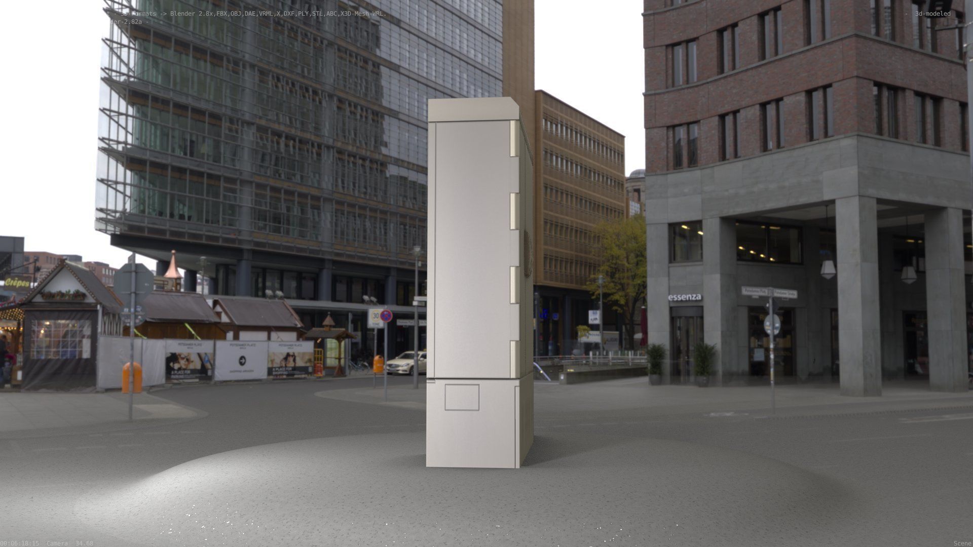 Electrical Distribution Cabinet 91 Low-poly 3D model_88