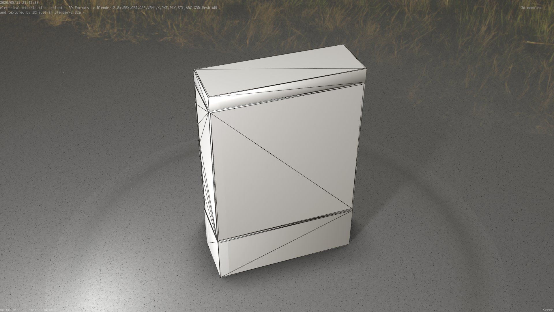 Electrical Distribution Cabinet 91 Low-poly 3D model_58