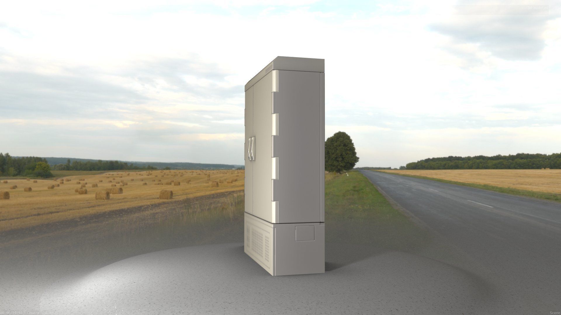 Electrical Distribution Cabinet 91 Low-poly 3D model_100