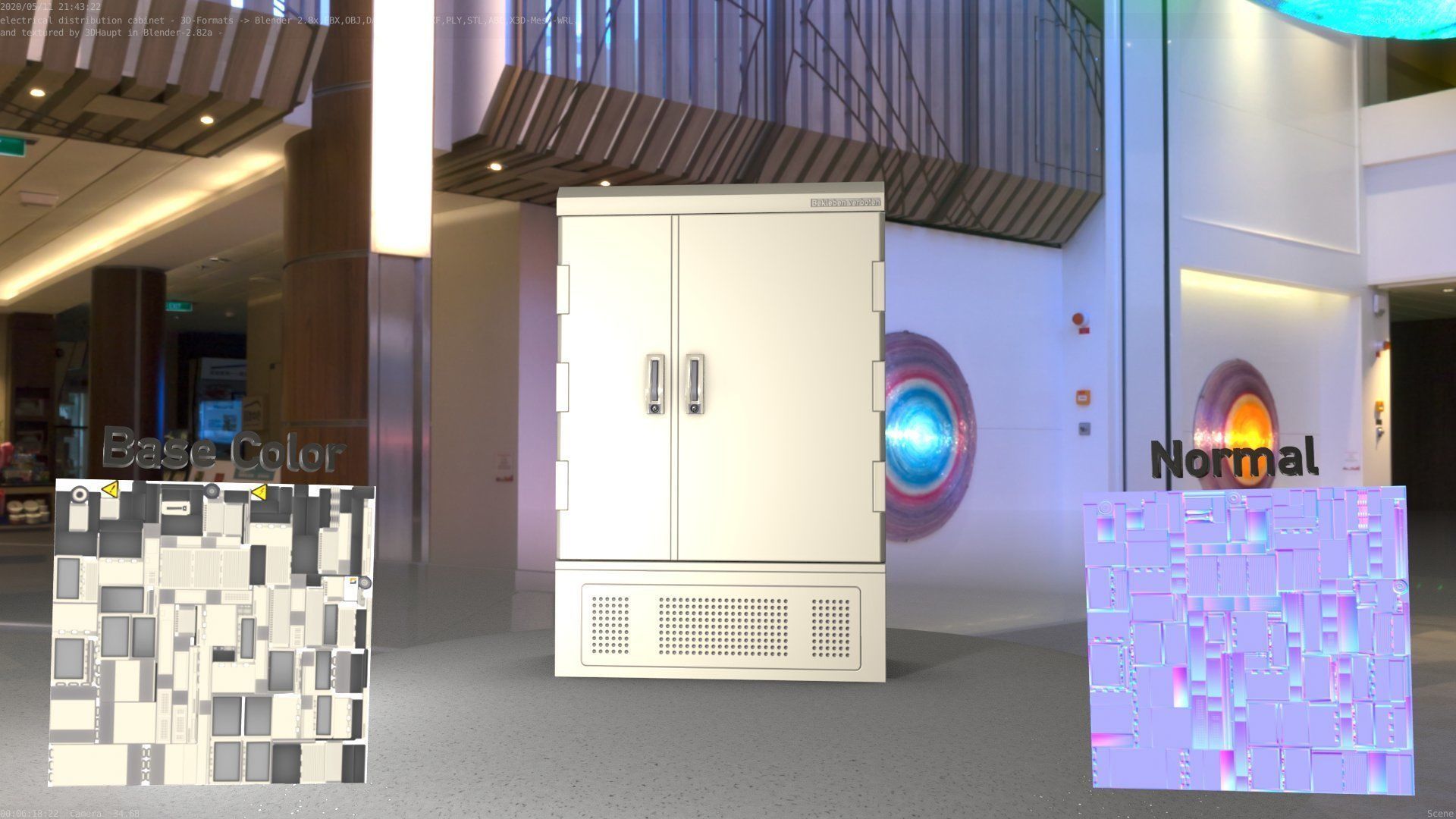 Electrical Distribution Cabinet 91 Low-poly 3D model_95
