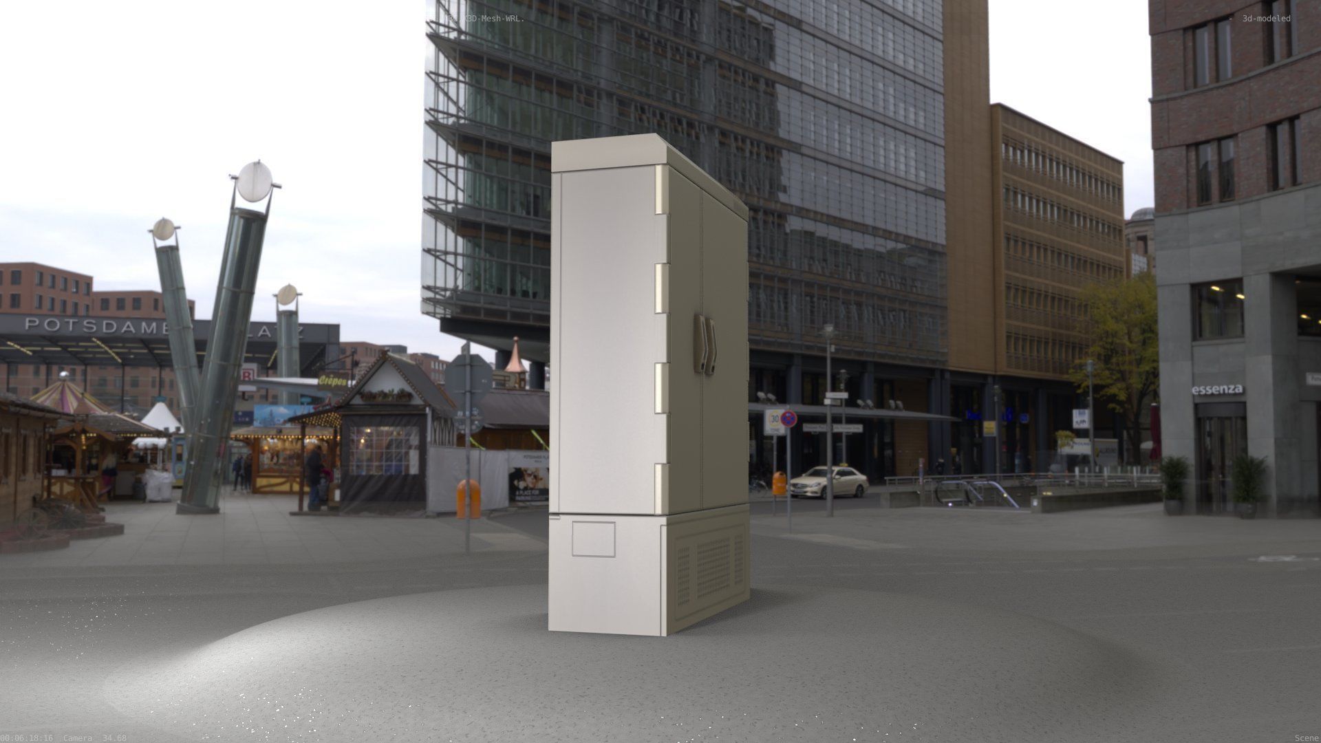 Electrical Distribution Cabinet 91 Low-poly 3D model_89