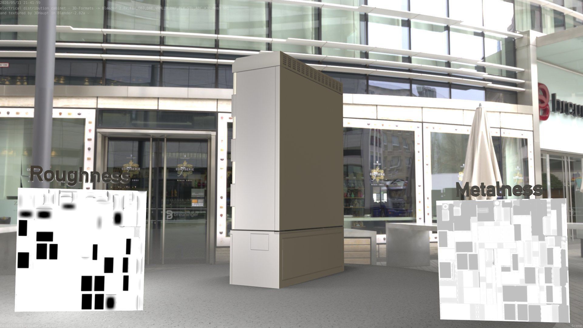 Electrical Distribution Cabinet 91 Low-poly 3D model_16