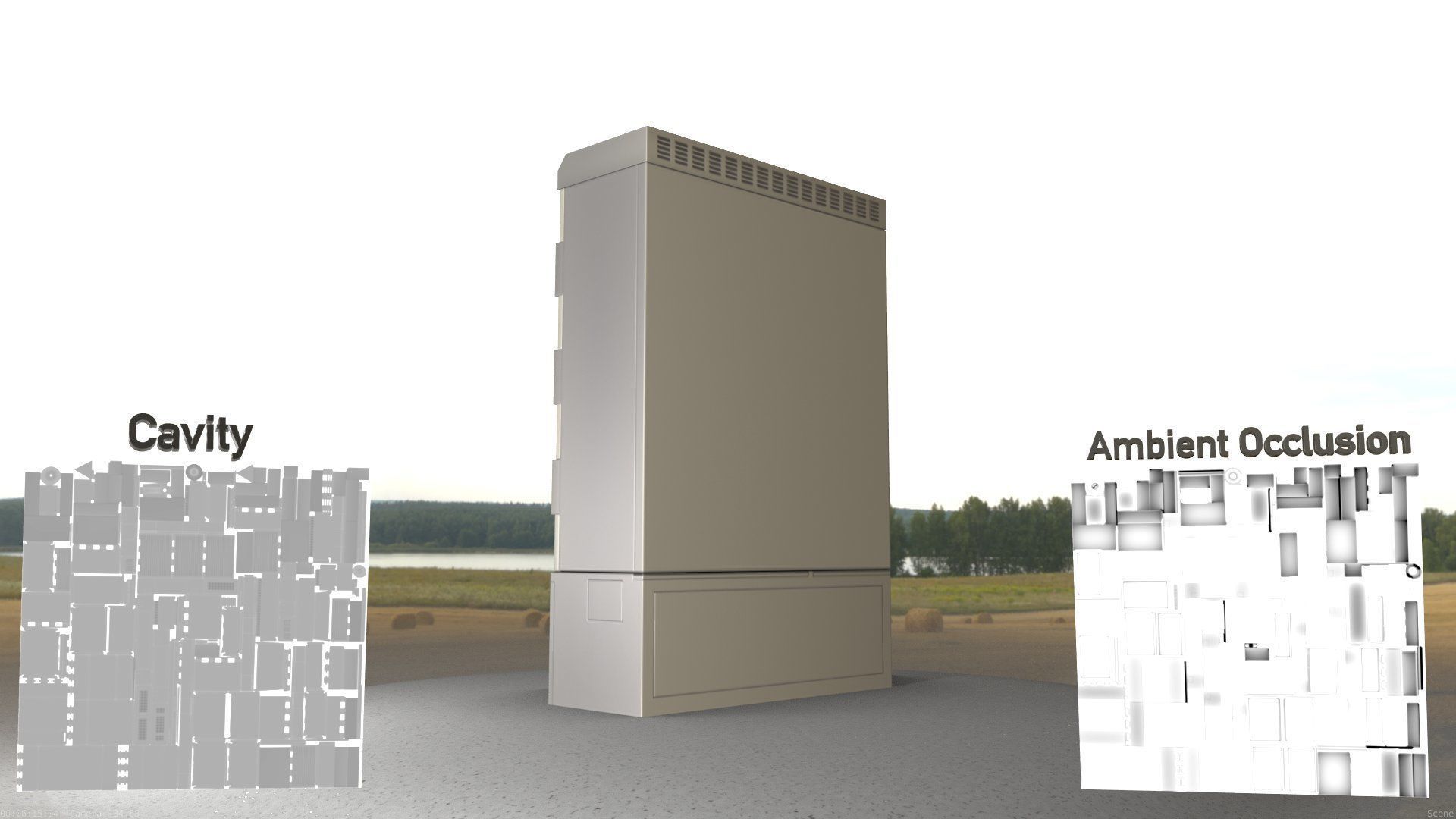 Electrical Distribution Cabinet 91 Low-poly 3D model_17