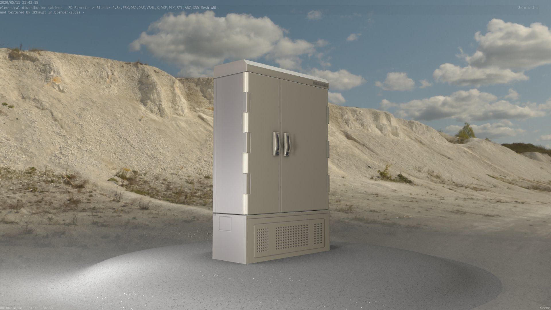 Electrical Distribution Cabinet 91 Low-poly 3D model_91