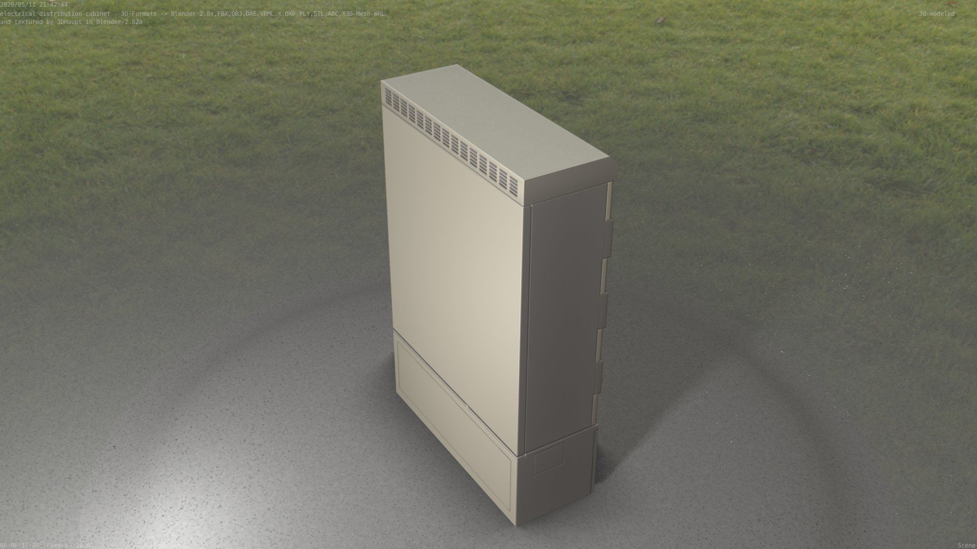 Electrical Distribution Cabinet 91 Low-poly 3D model_64