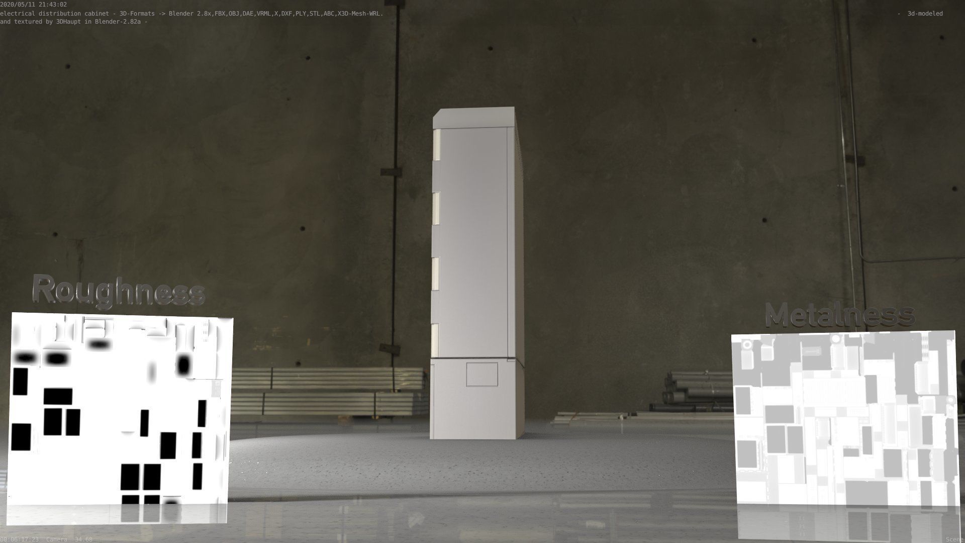 Electrical Distribution Cabinet 91 Low-poly 3D model_72