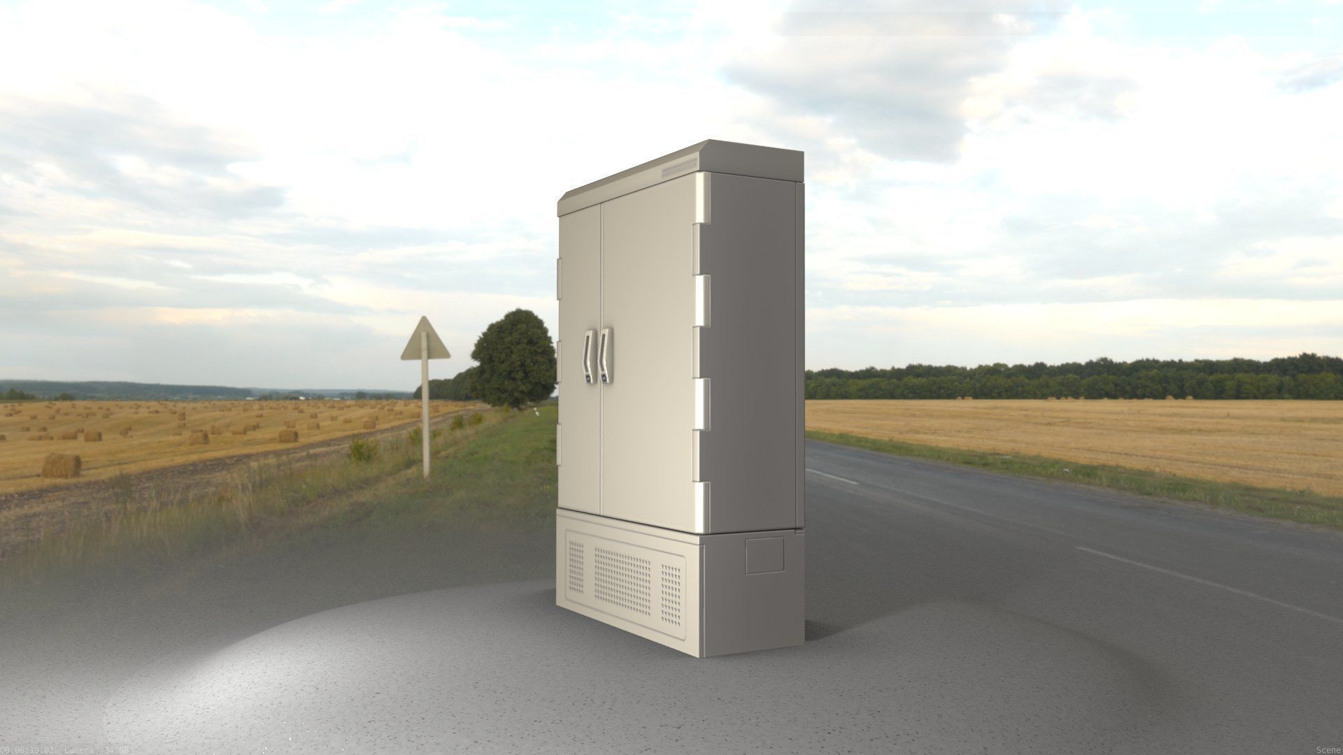 Electrical Distribution Cabinet 91 Low-poly 3D model_99