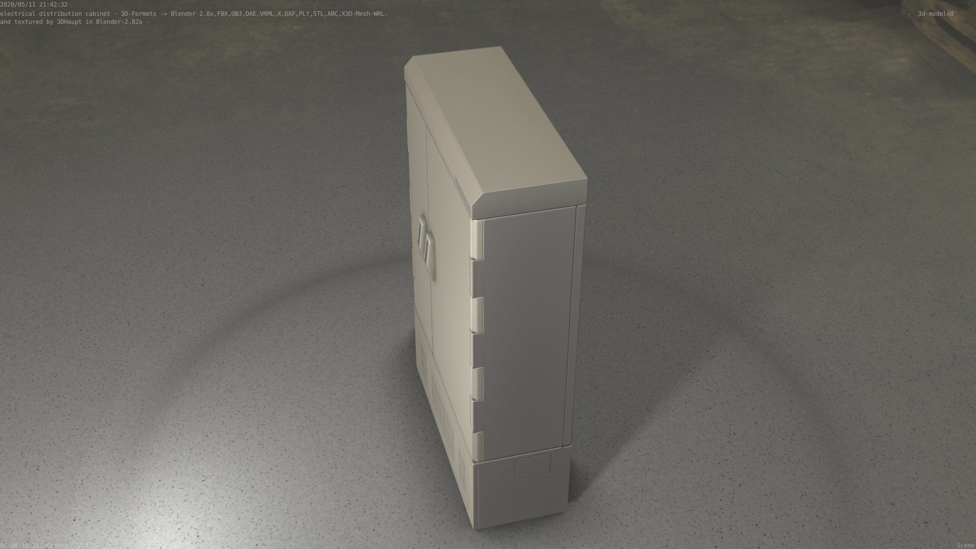 Electrical Distribution Cabinet 91 Low-poly 3D model_52