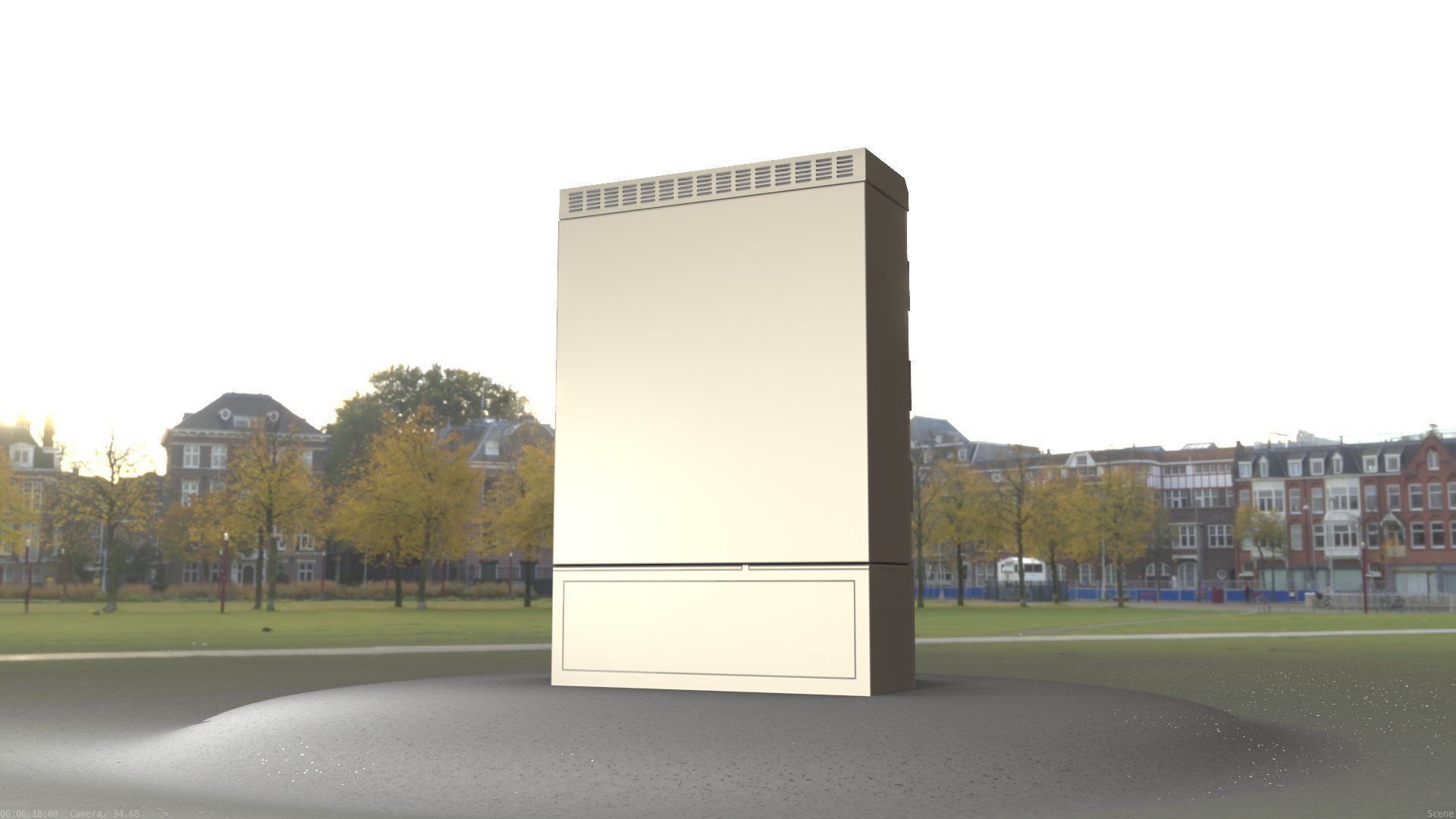 Electrical Distribution Cabinet 91 Low-poly 3D model_82