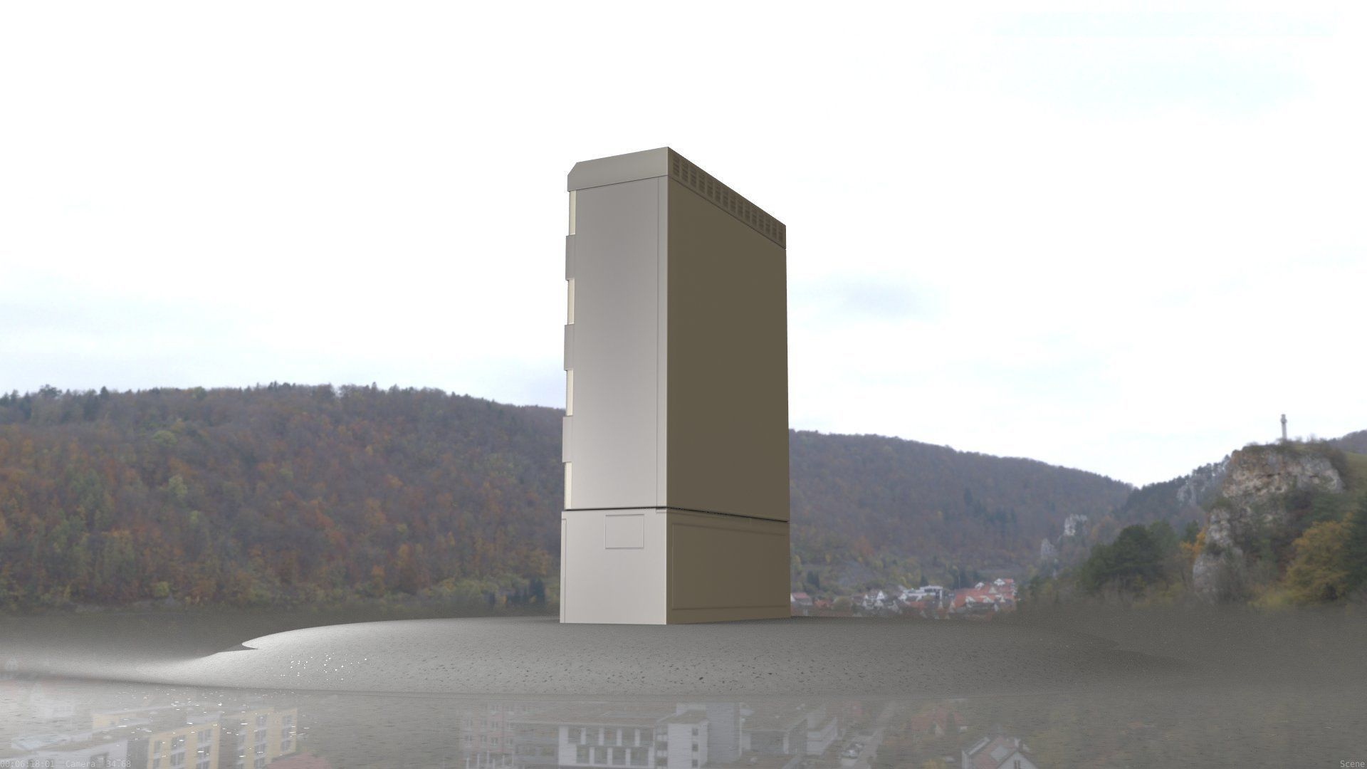 Electrical Distribution Cabinet 91 Low-poly 3D model_74