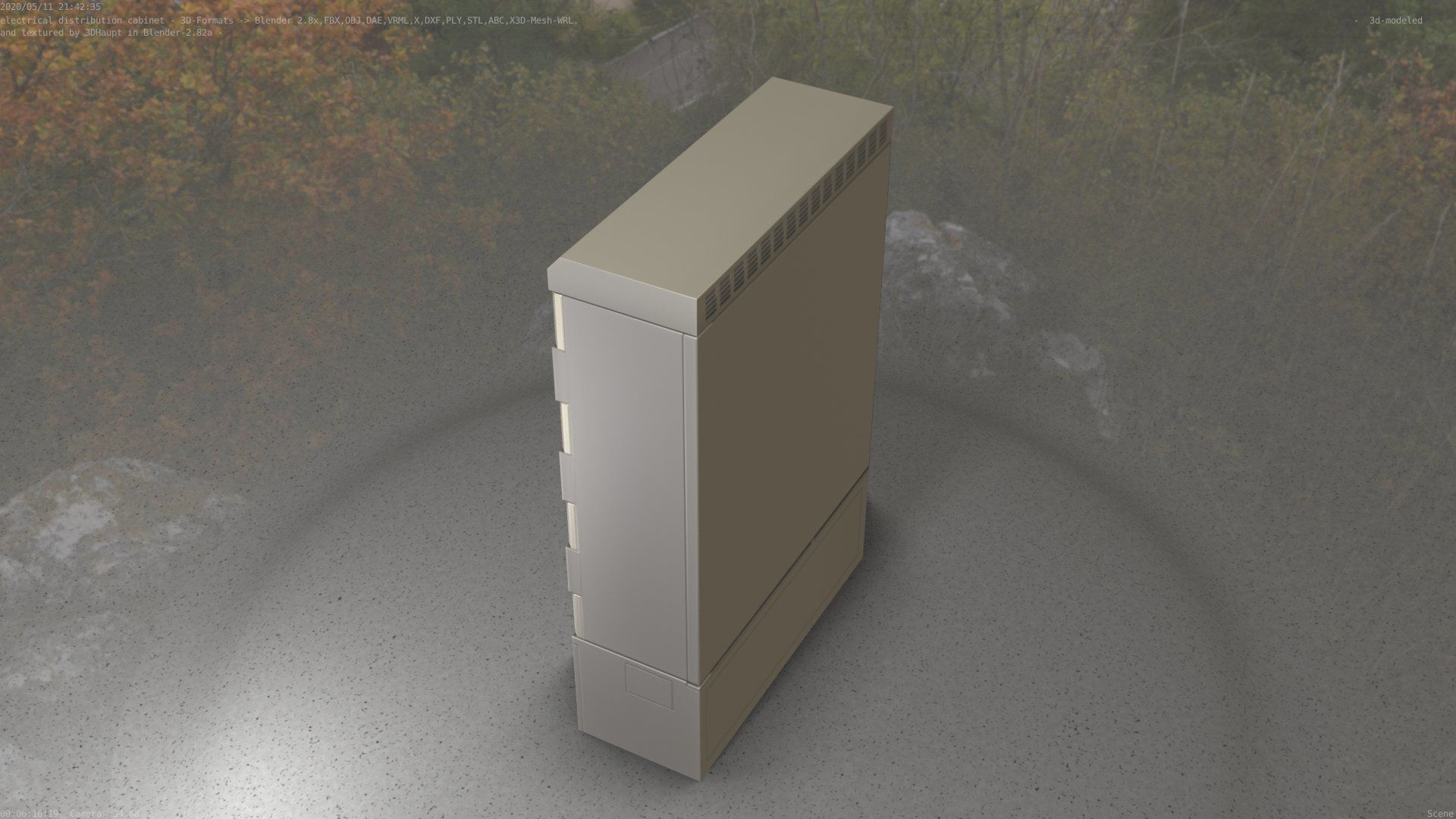 Electrical Distribution Cabinet 91 Low-poly 3D model_55