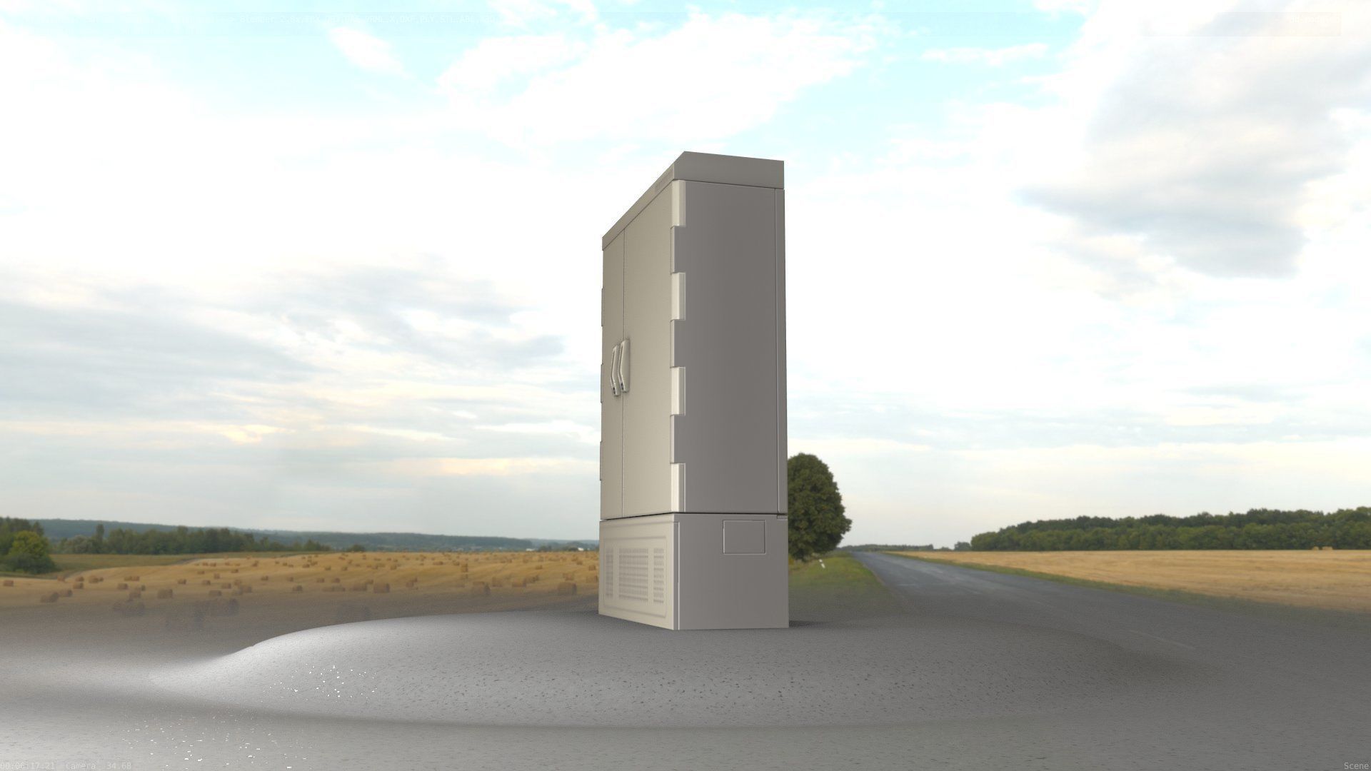 Electrical Distribution Cabinet 91 Low-poly 3D model_12