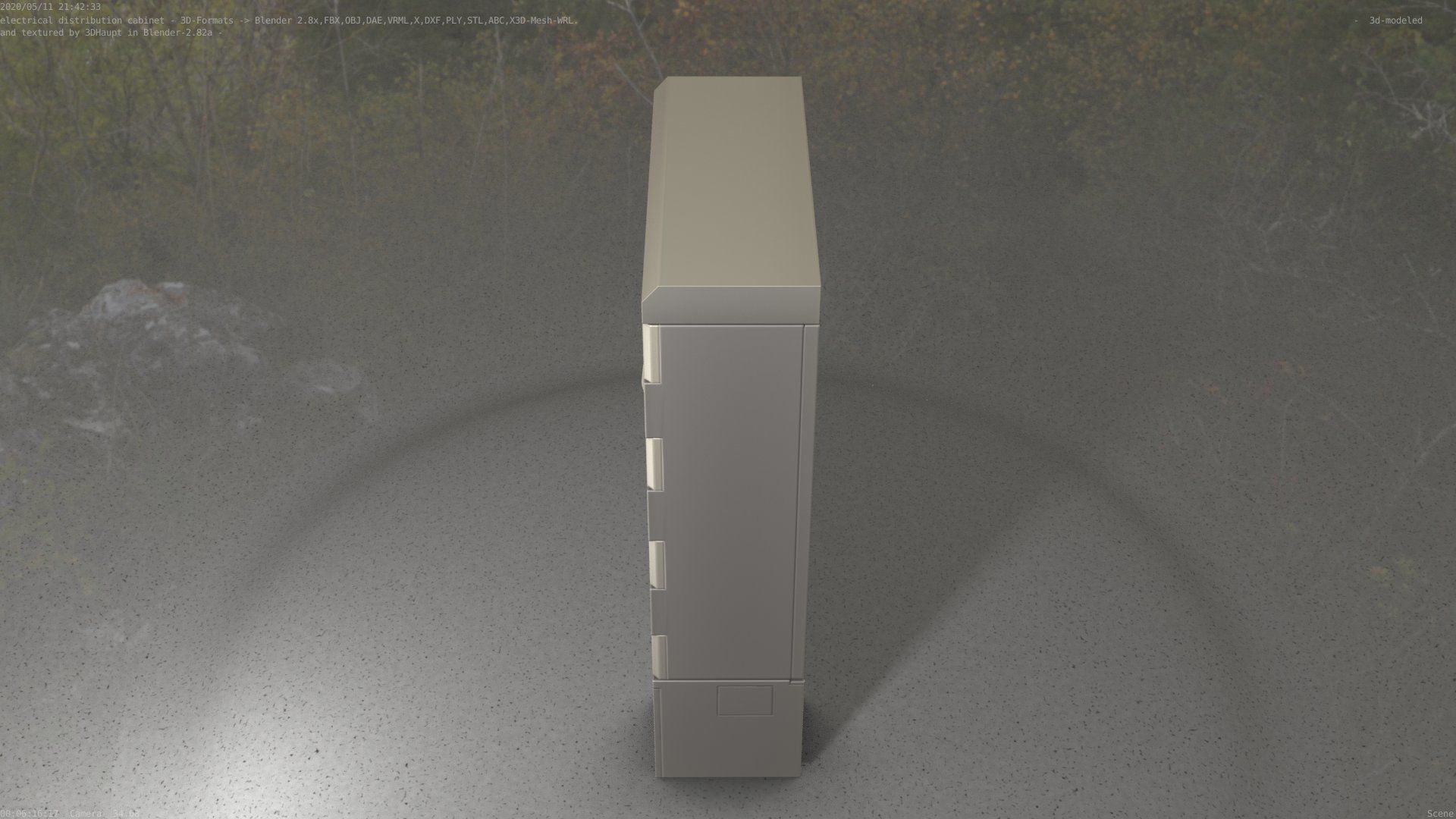Electrical Distribution Cabinet 91 Low-poly 3D model_53