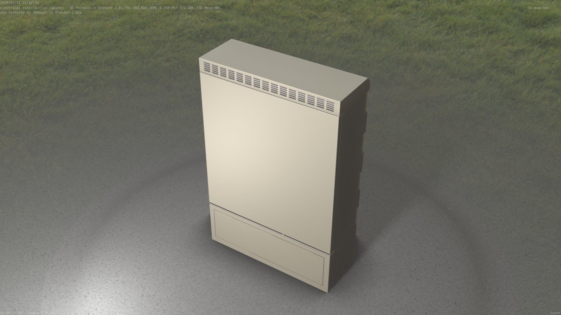 Electrical Distribution Cabinet 91 Low-poly 3D model_62