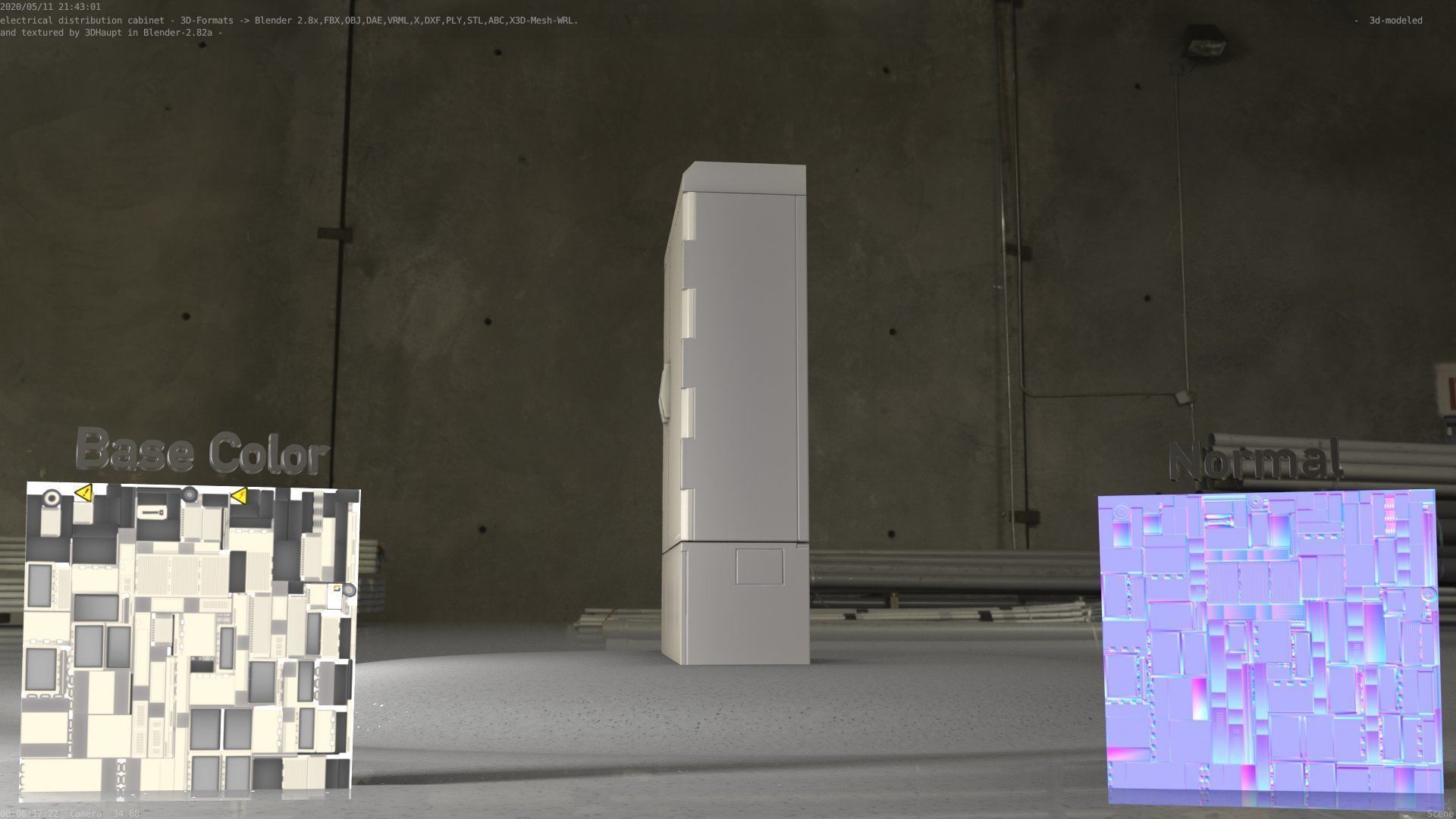 Electrical Distribution Cabinet 91 Low-poly 3D model_71