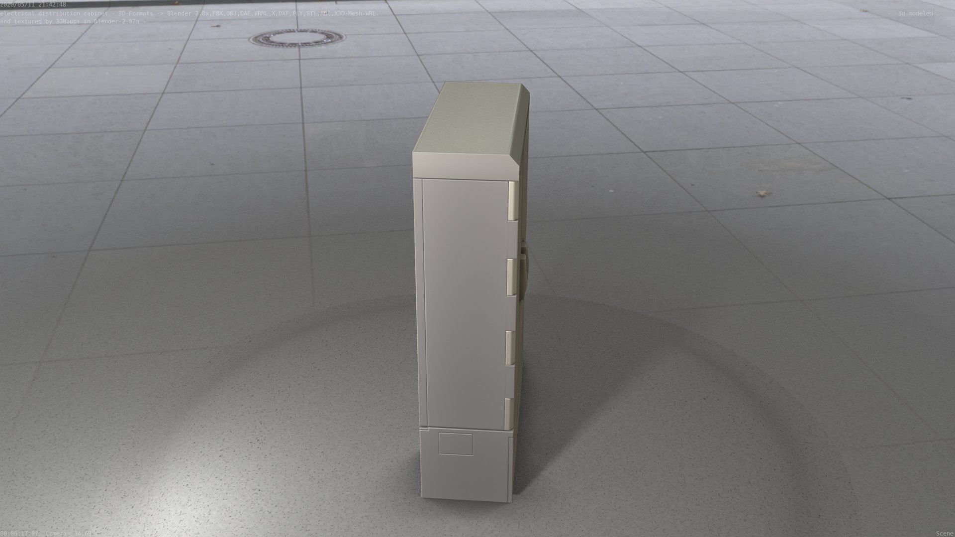 Electrical Distribution Cabinet 91 Low-poly 3D model_67