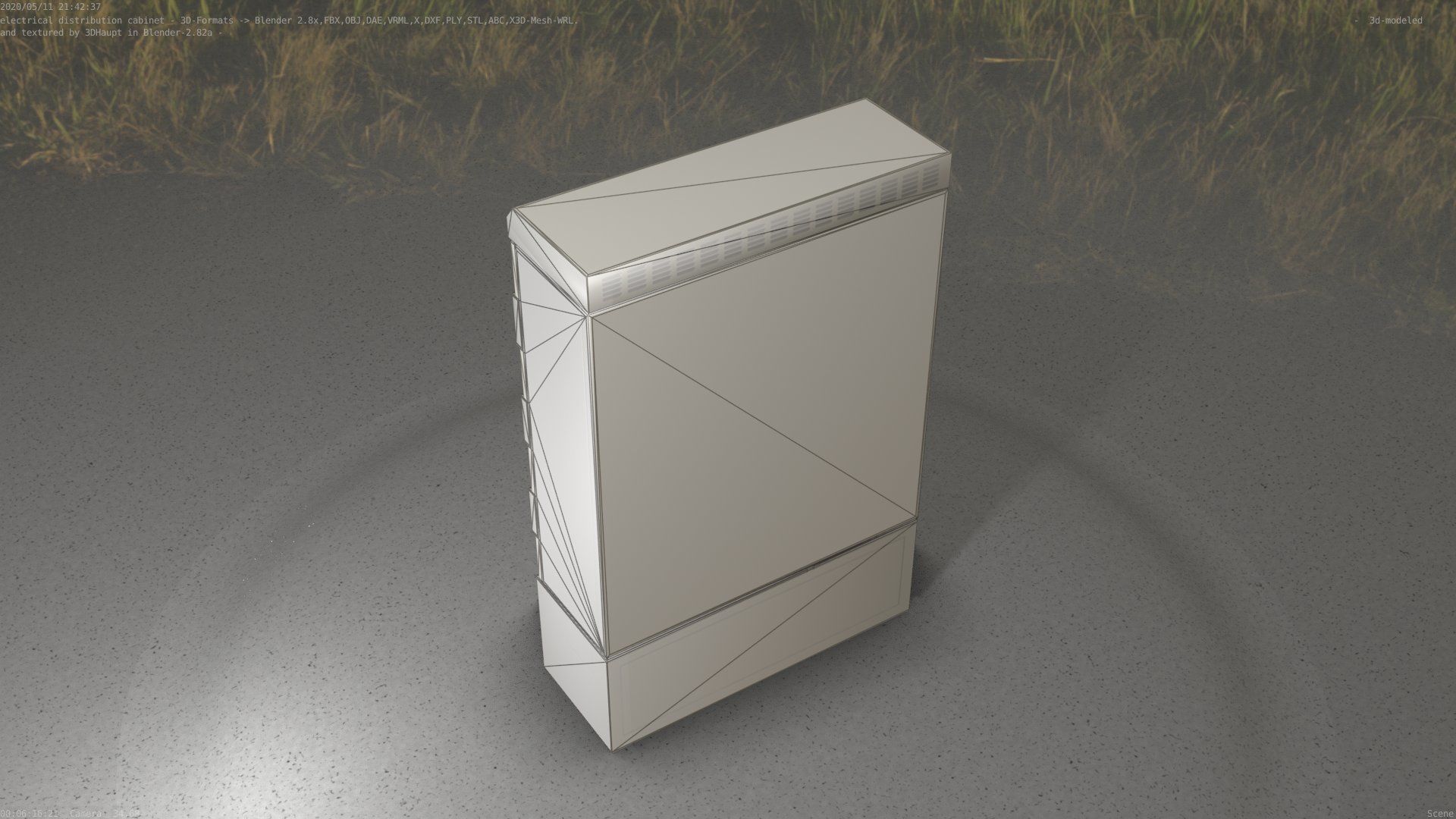 Electrical Distribution Cabinet 91 Low-poly 3D model_57