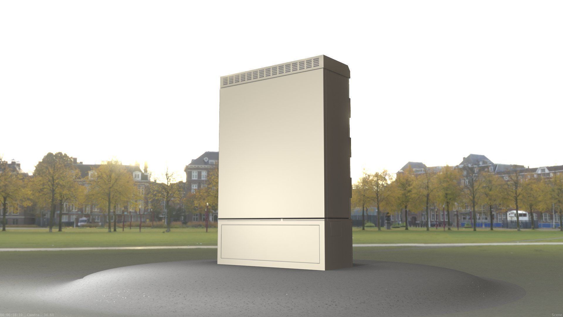 Electrical Distribution Cabinet 91 Low-poly 3D model_83