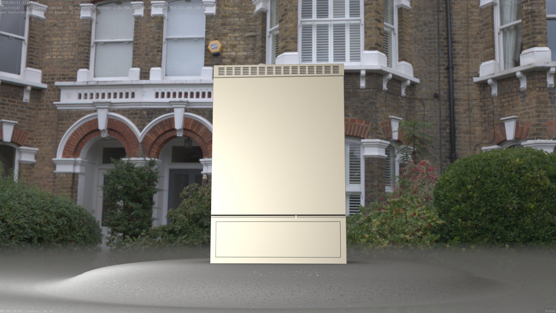 Electrical Distribution Cabinet 91 Low-poly 3D model_80