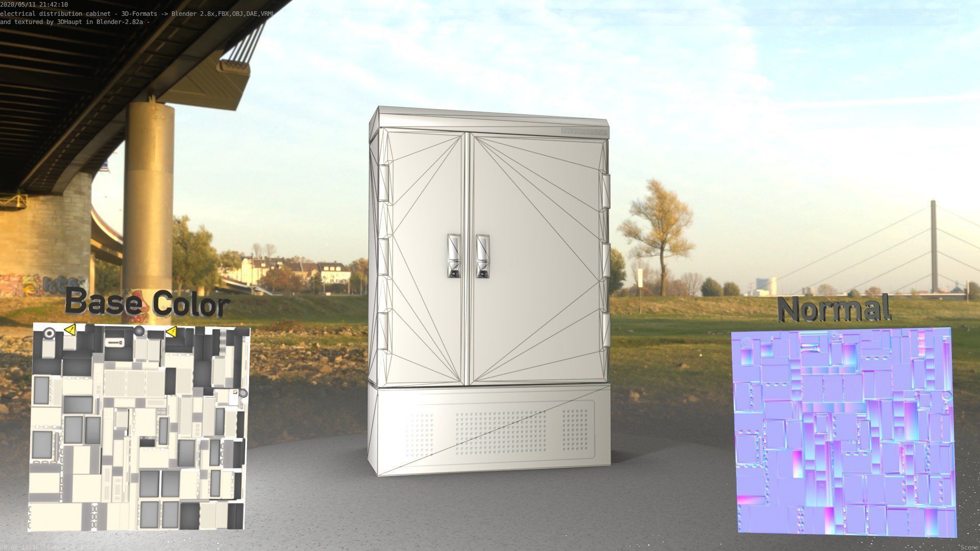 Electrical Distribution Cabinet 91 Low-poly 3D model_29