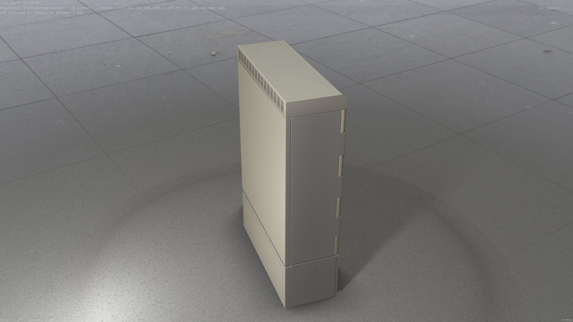 Electrical Distribution Cabinet 91 Low-poly 3D model_65