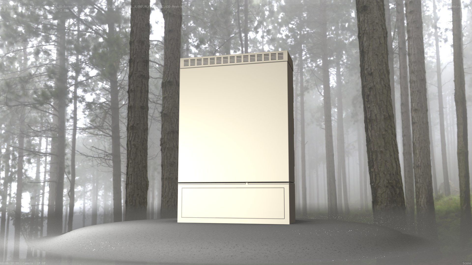 Electrical Distribution Cabinet 91 Low-poly 3D model_81