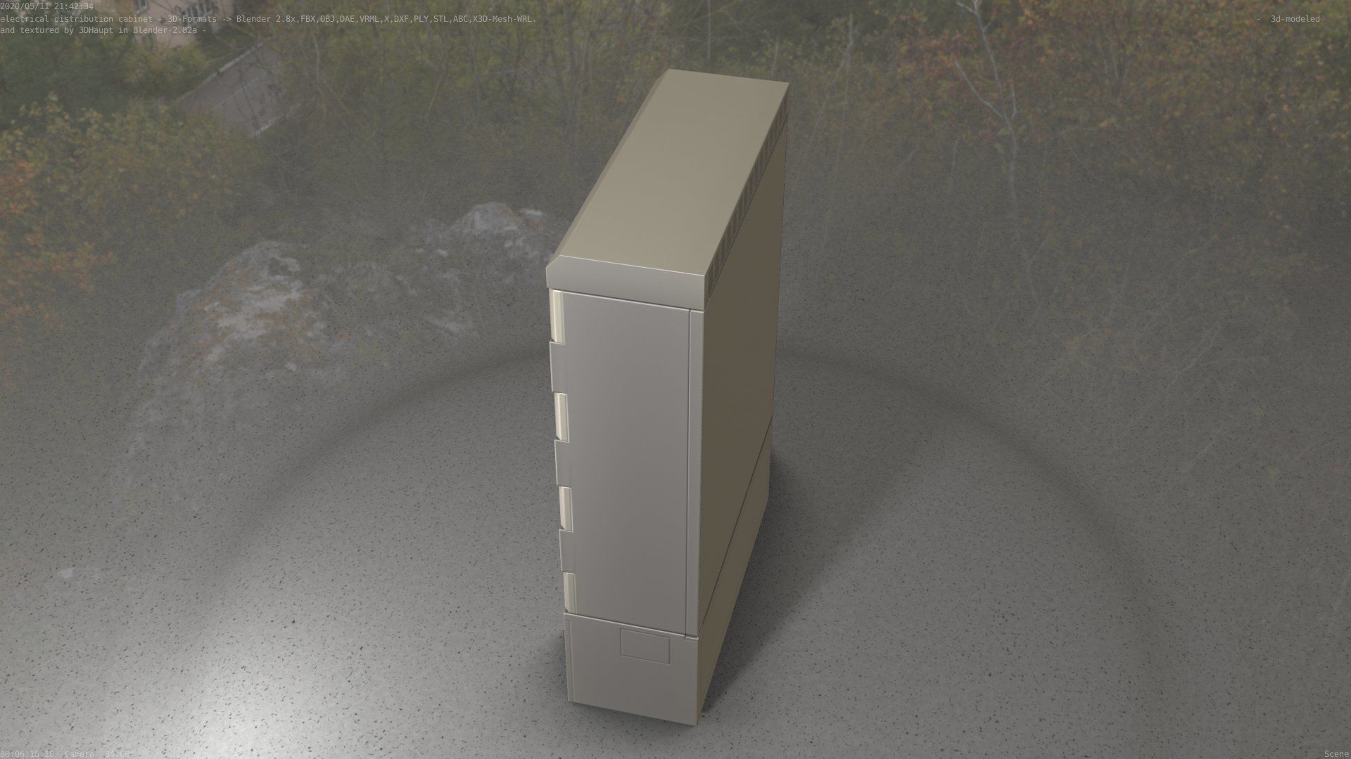 Electrical Distribution Cabinet 91 Low-poly 3D model_54