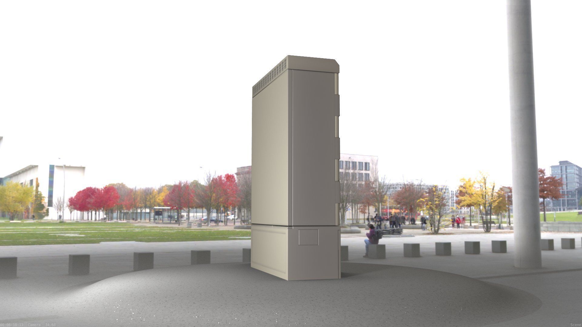 Electrical Distribution Cabinet 91 Low-poly 3D model_86