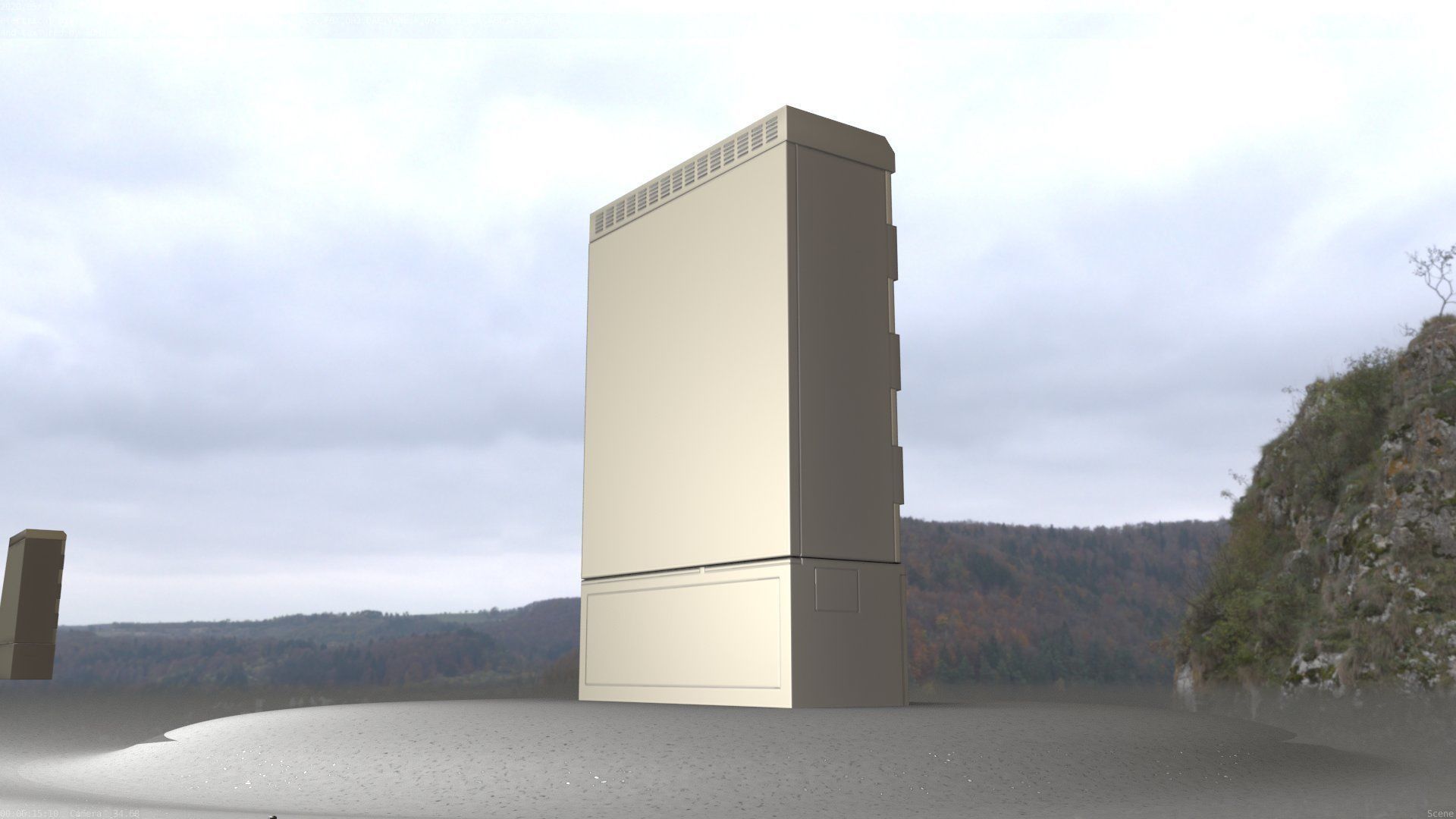 Electrical Distribution Cabinet 91 Low-poly 3D model_23