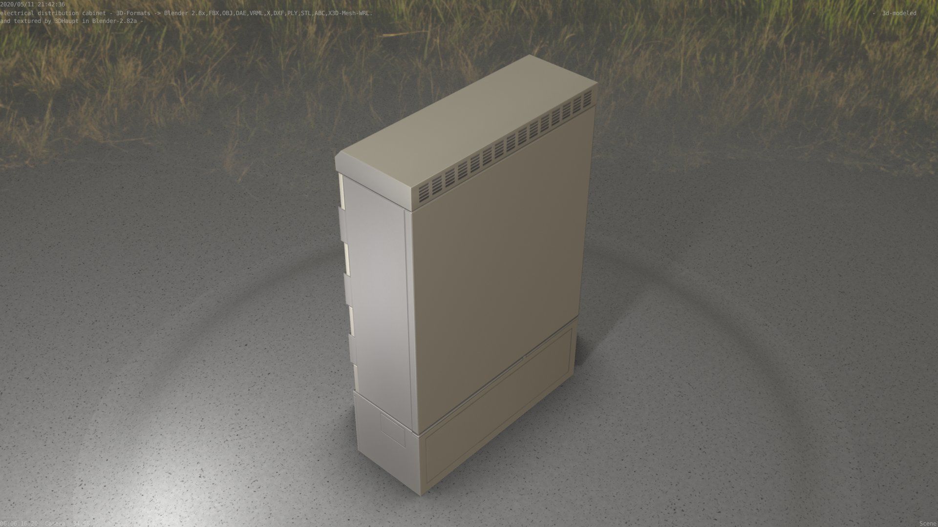 Electrical Distribution Cabinet 91 Low-poly 3D model_56