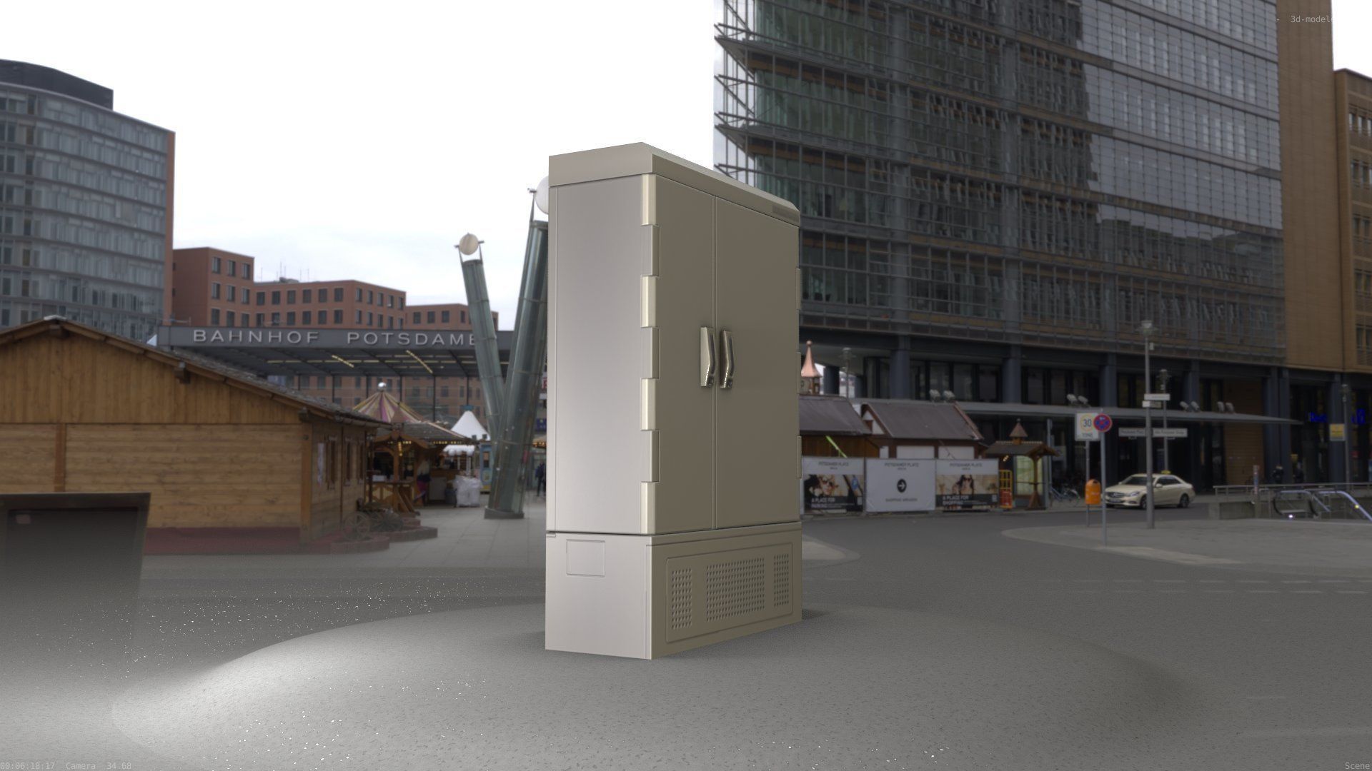 Electrical Distribution Cabinet 91 Low-poly 3D model_90