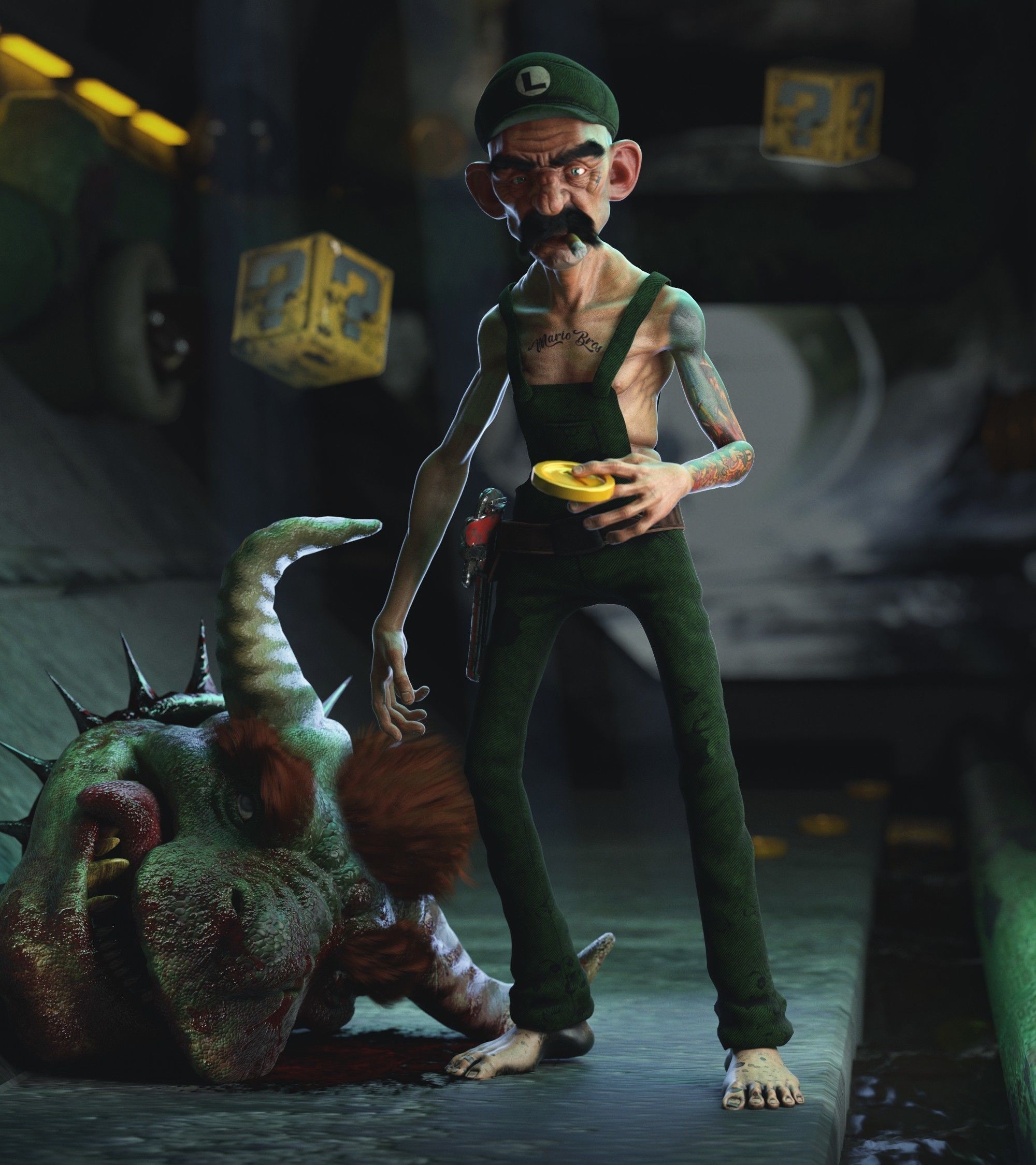 Mario Bros 3D Printable Concept 3D print model_9