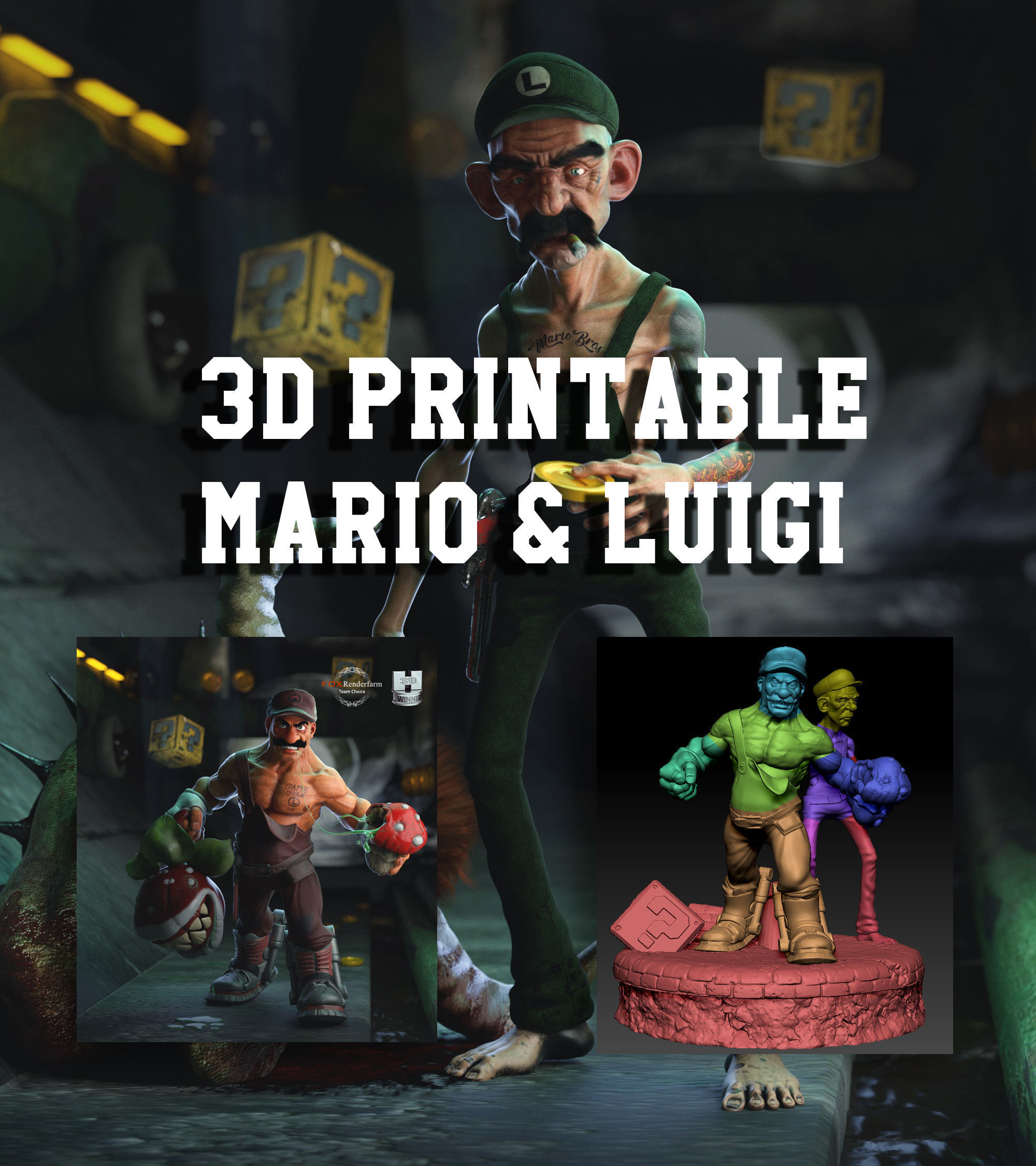 Mario Bros 3D Printable Concept 3D print model_0