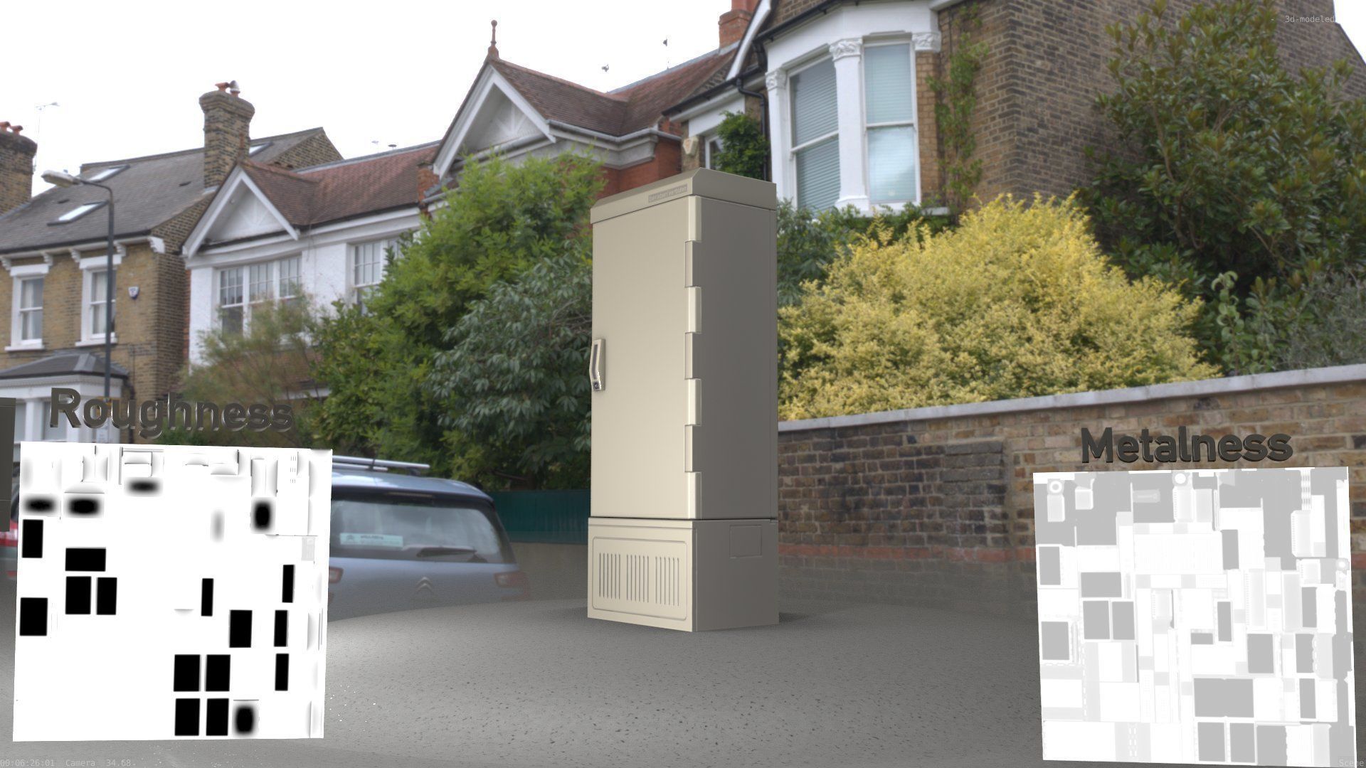 Electrical Distribution Cabinet 93 Low-poly 3D model_71