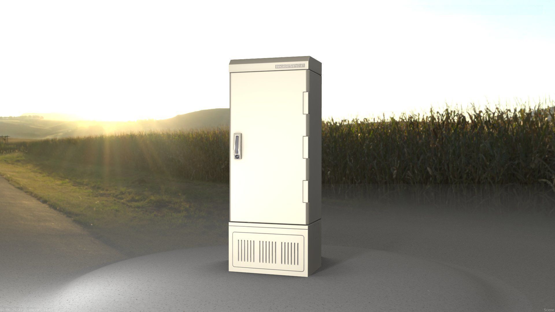 Electrical Distribution Cabinet 93 Low-poly 3D model_68