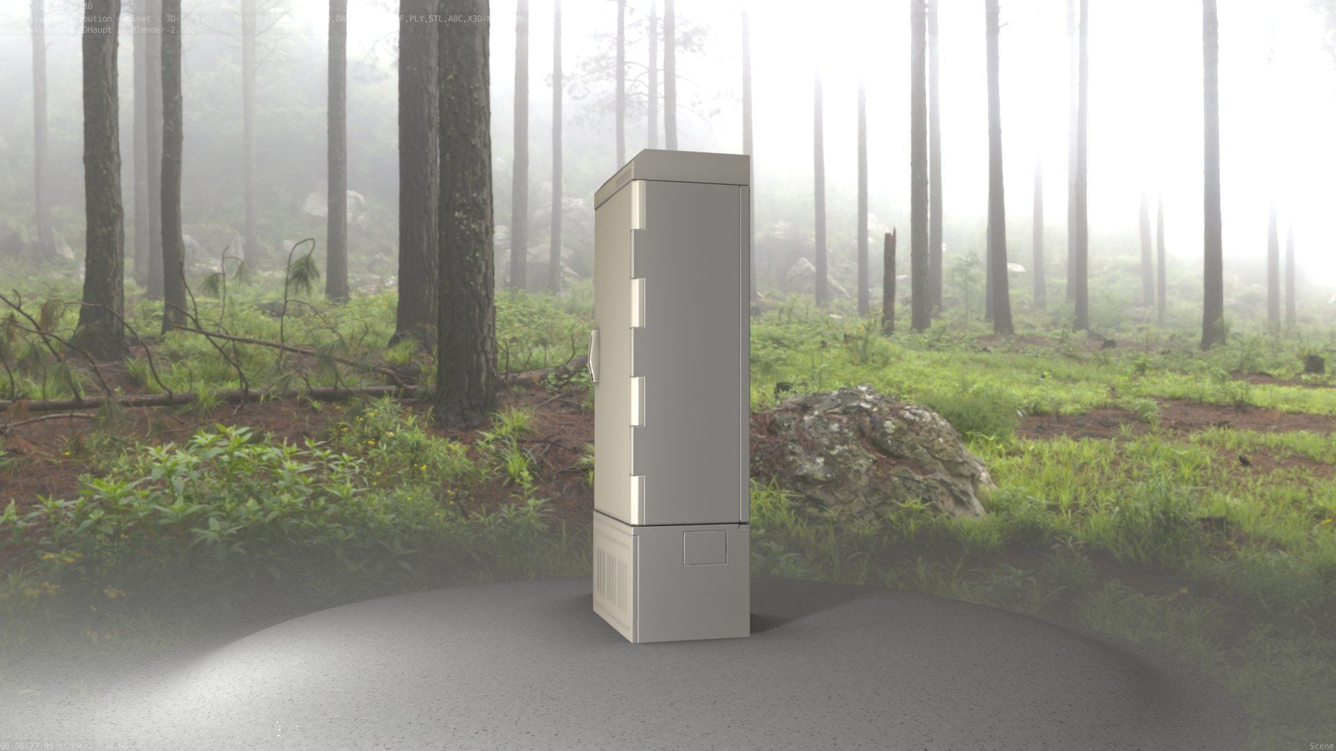 Electrical Distribution Cabinet 93 Low-poly 3D model_98