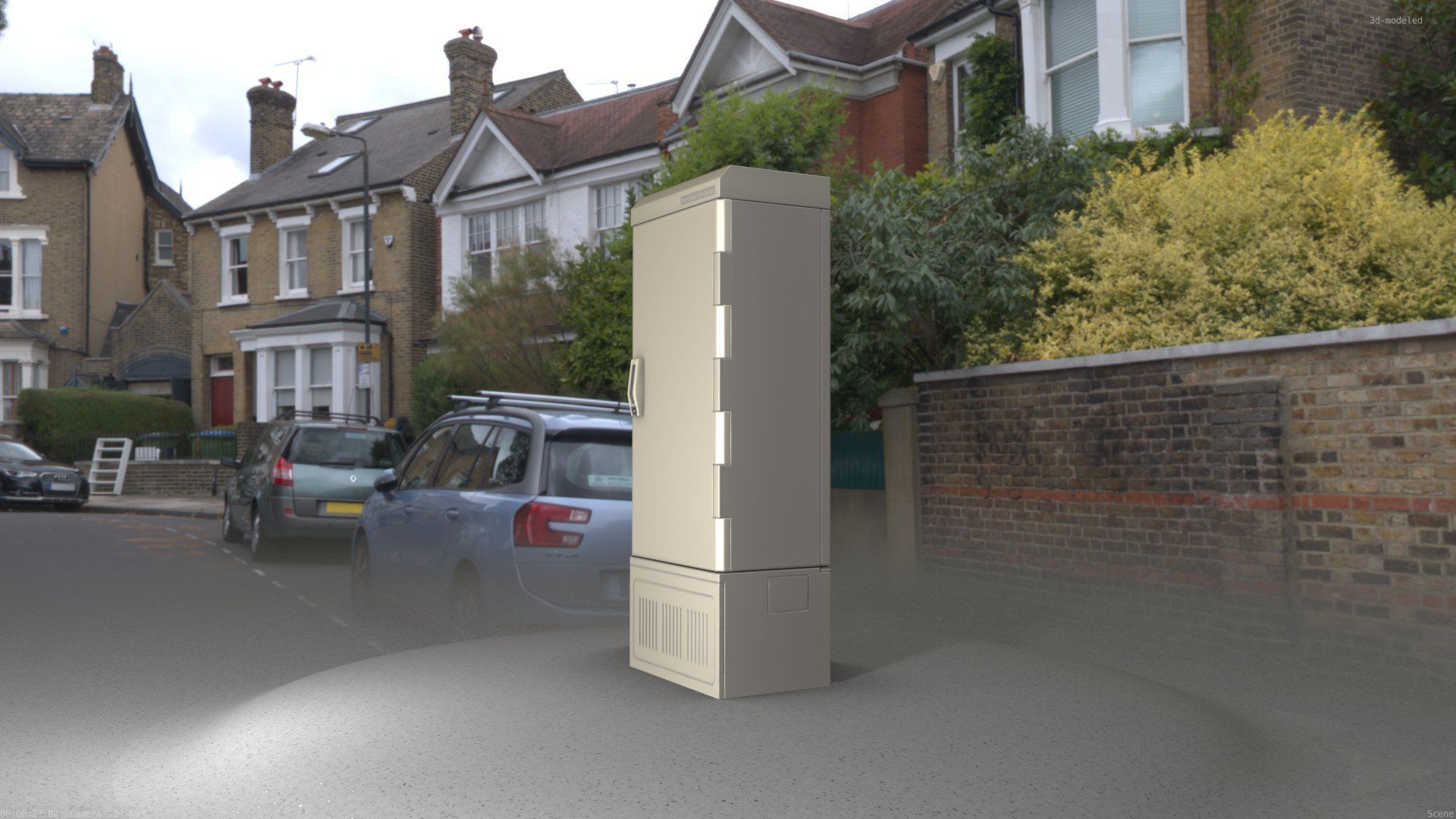 Electrical Distribution Cabinet 93 Low-poly 3D model_97