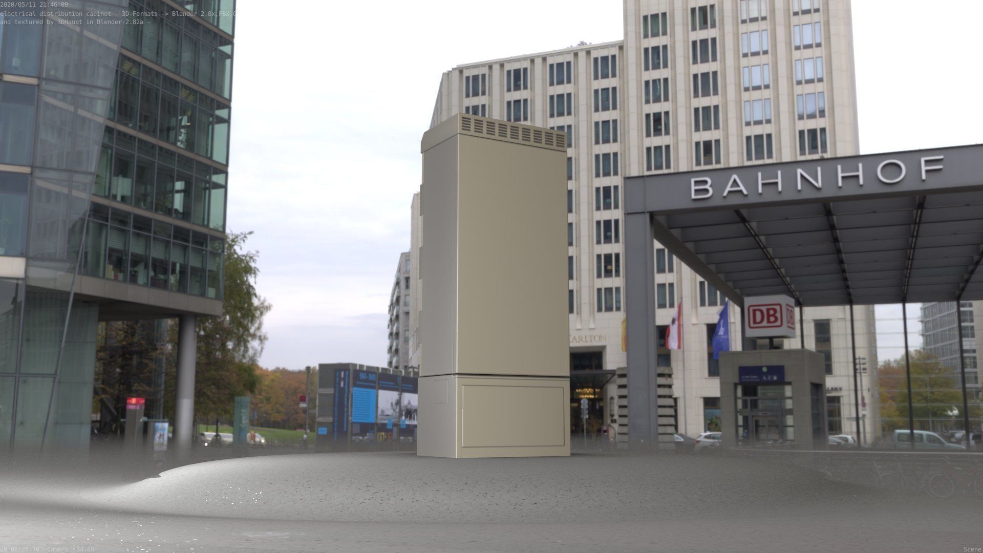 Electrical Distribution Cabinet 93 Low-poly 3D model_80