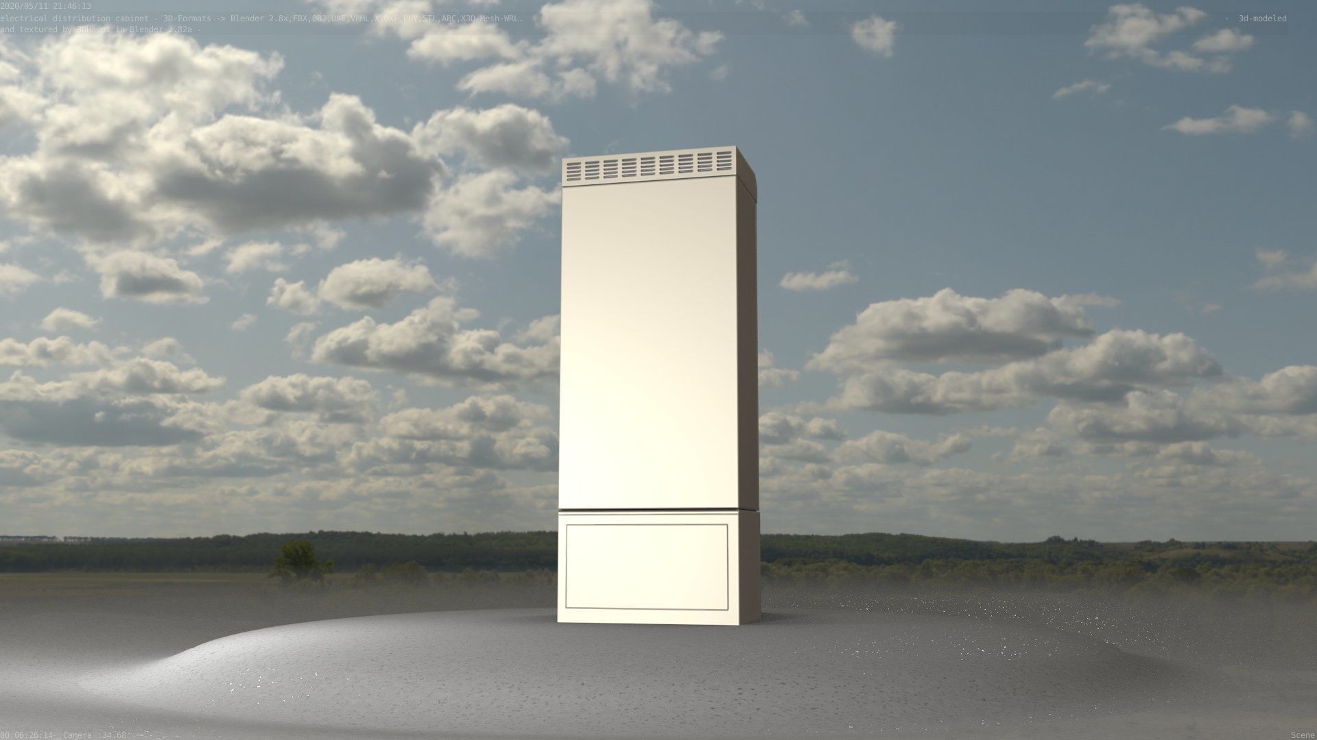 Electrical Distribution Cabinet 93 Low-poly 3D model_84