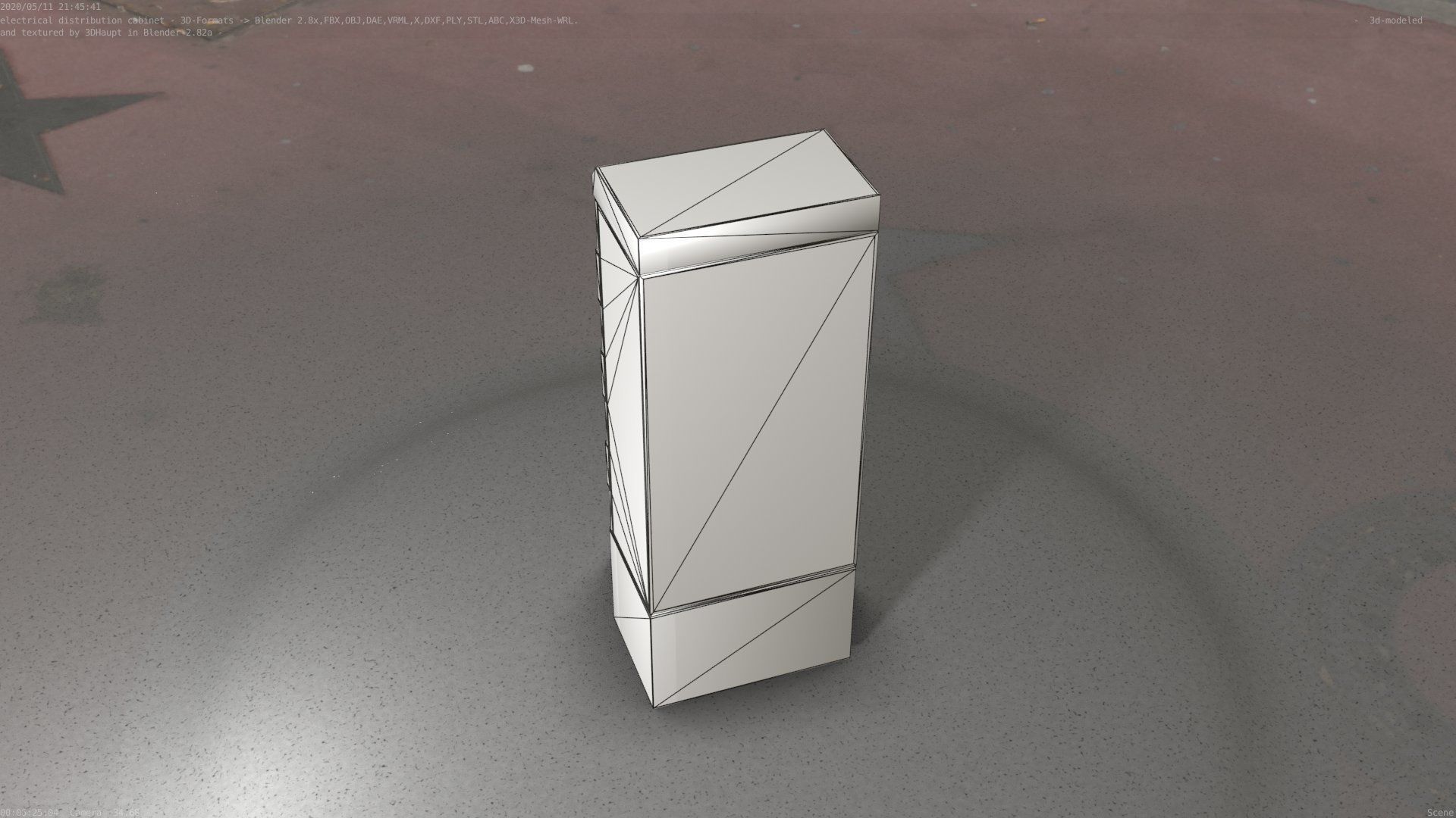 Electrical Distribution Cabinet 93 Low-poly 3D model_50