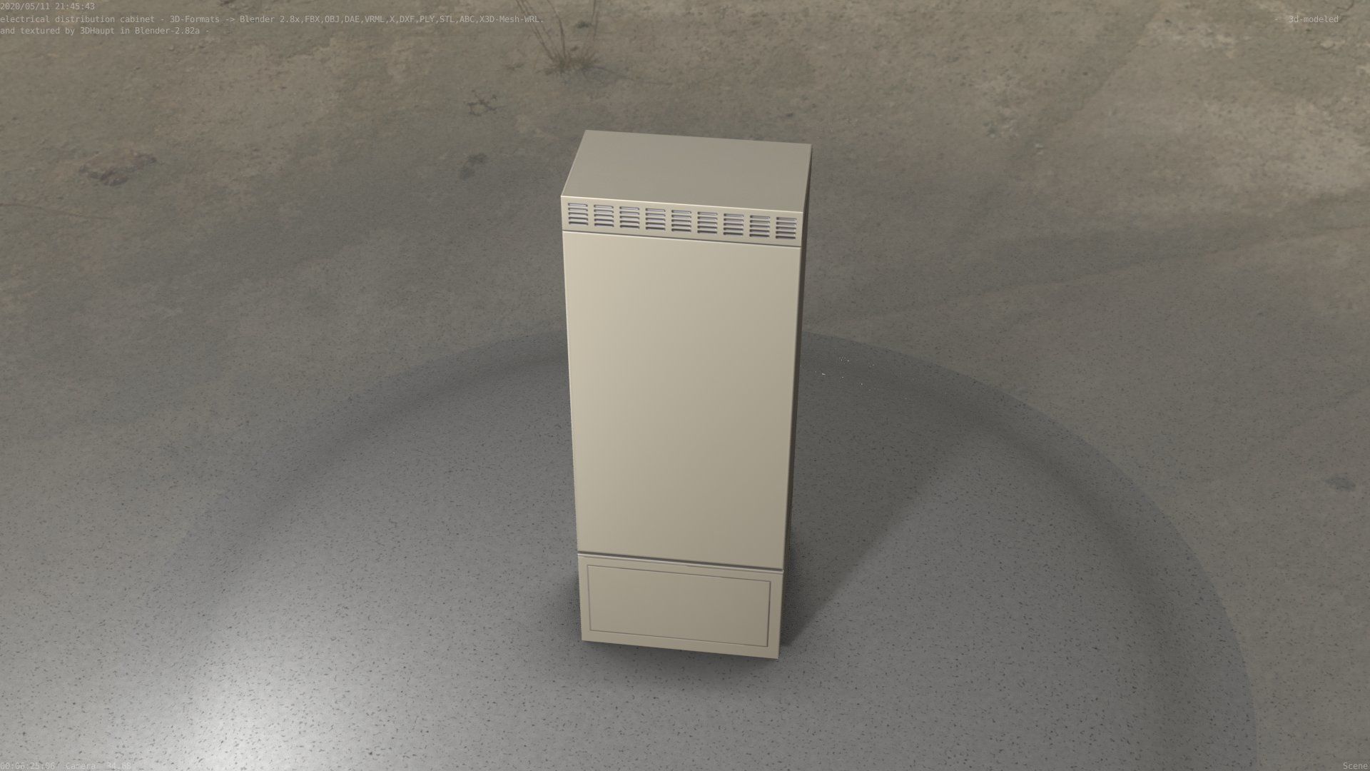 Electrical Distribution Cabinet 93 Low-poly 3D model_52