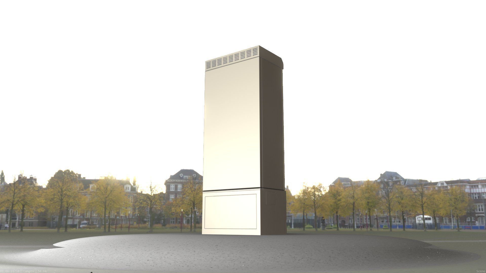 Electrical Distribution Cabinet 93 Low-poly 3D model_13