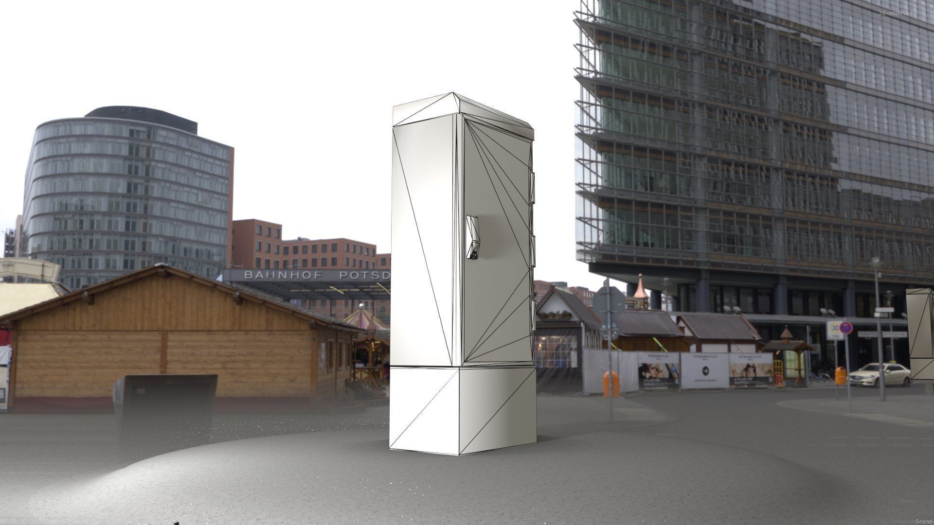 Electrical Distribution Cabinet 93 Low-poly 3D model_18