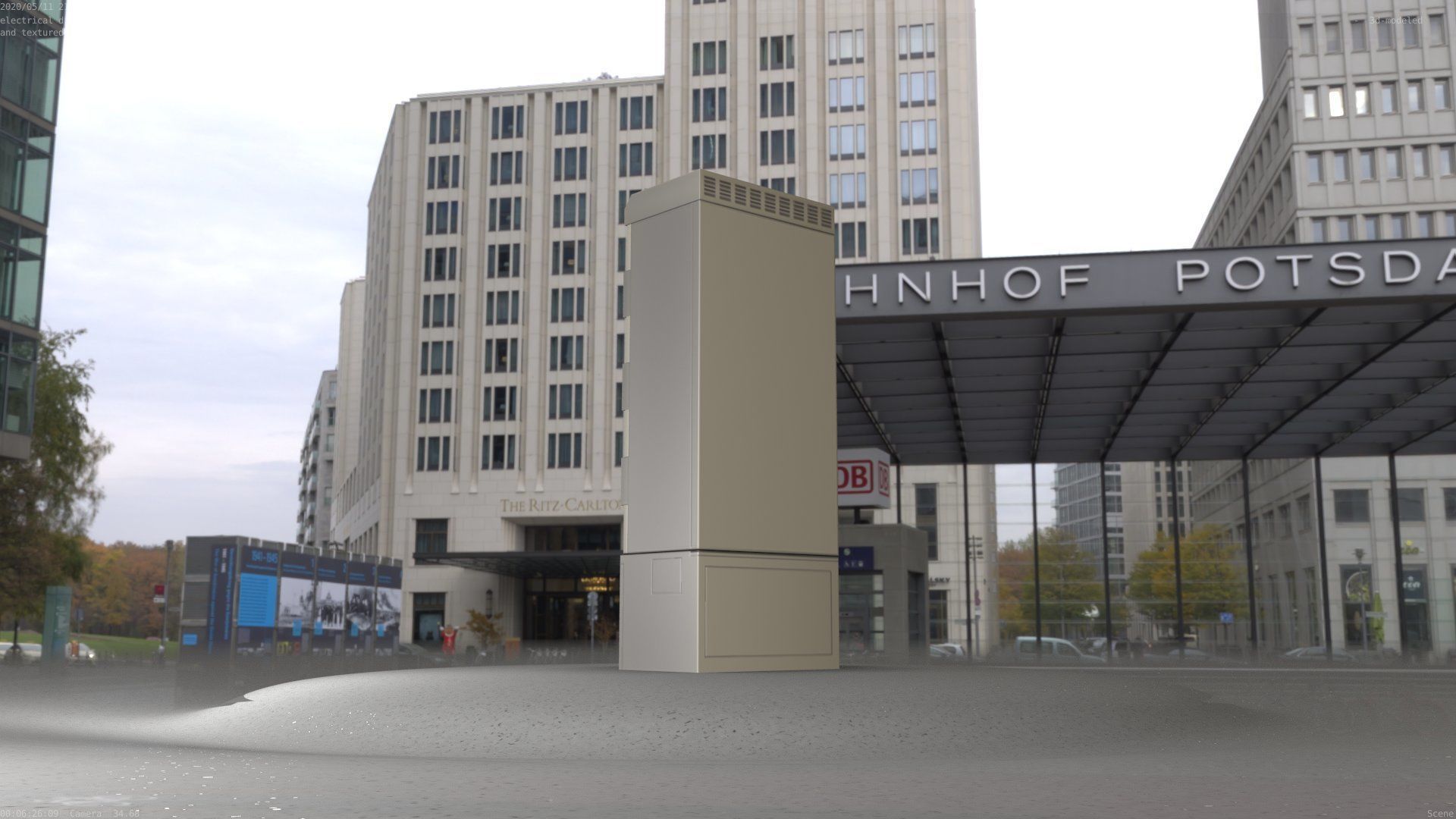 Electrical Distribution Cabinet 93 Low-poly 3D model_79