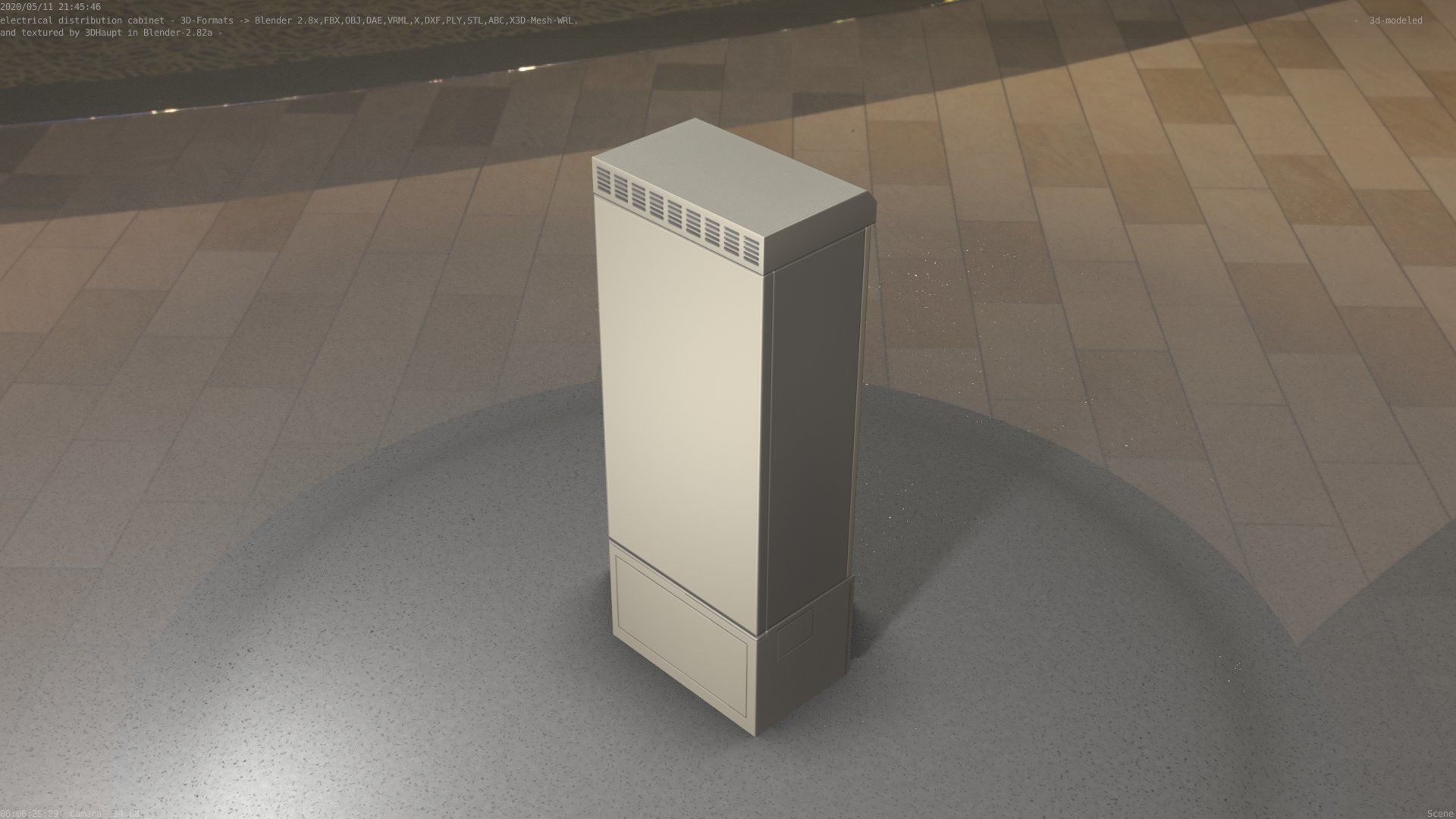 Electrical Distribution Cabinet 93 Low-poly 3D model_55